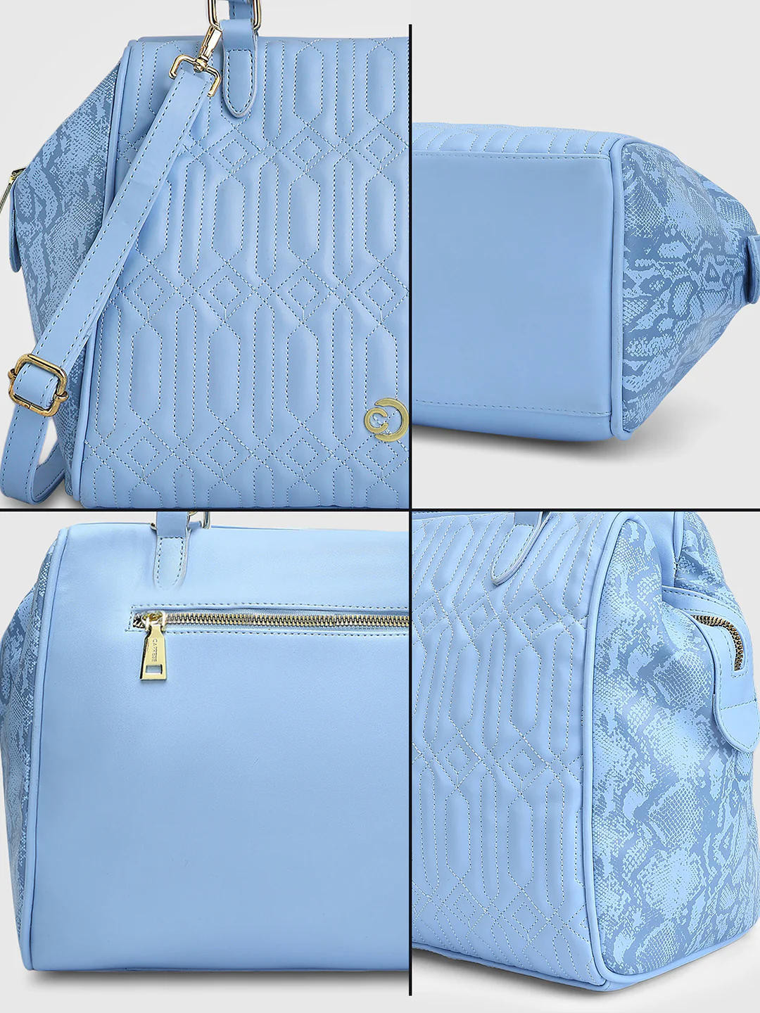 Caprese Bubble Large Blue Satchel Bag - Image 7
