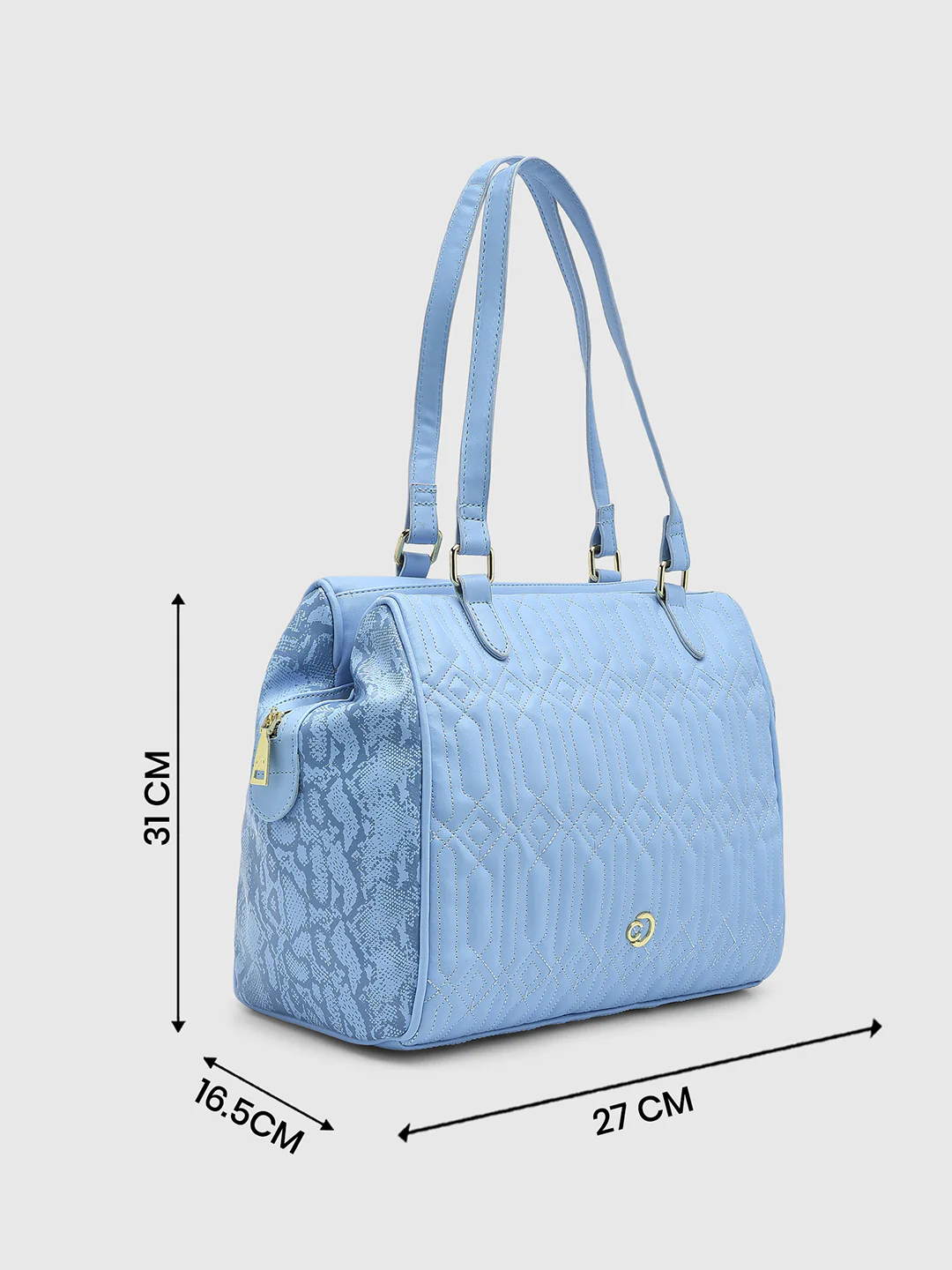Caprese Bubble Large Blue Satchel Bag - Image 8