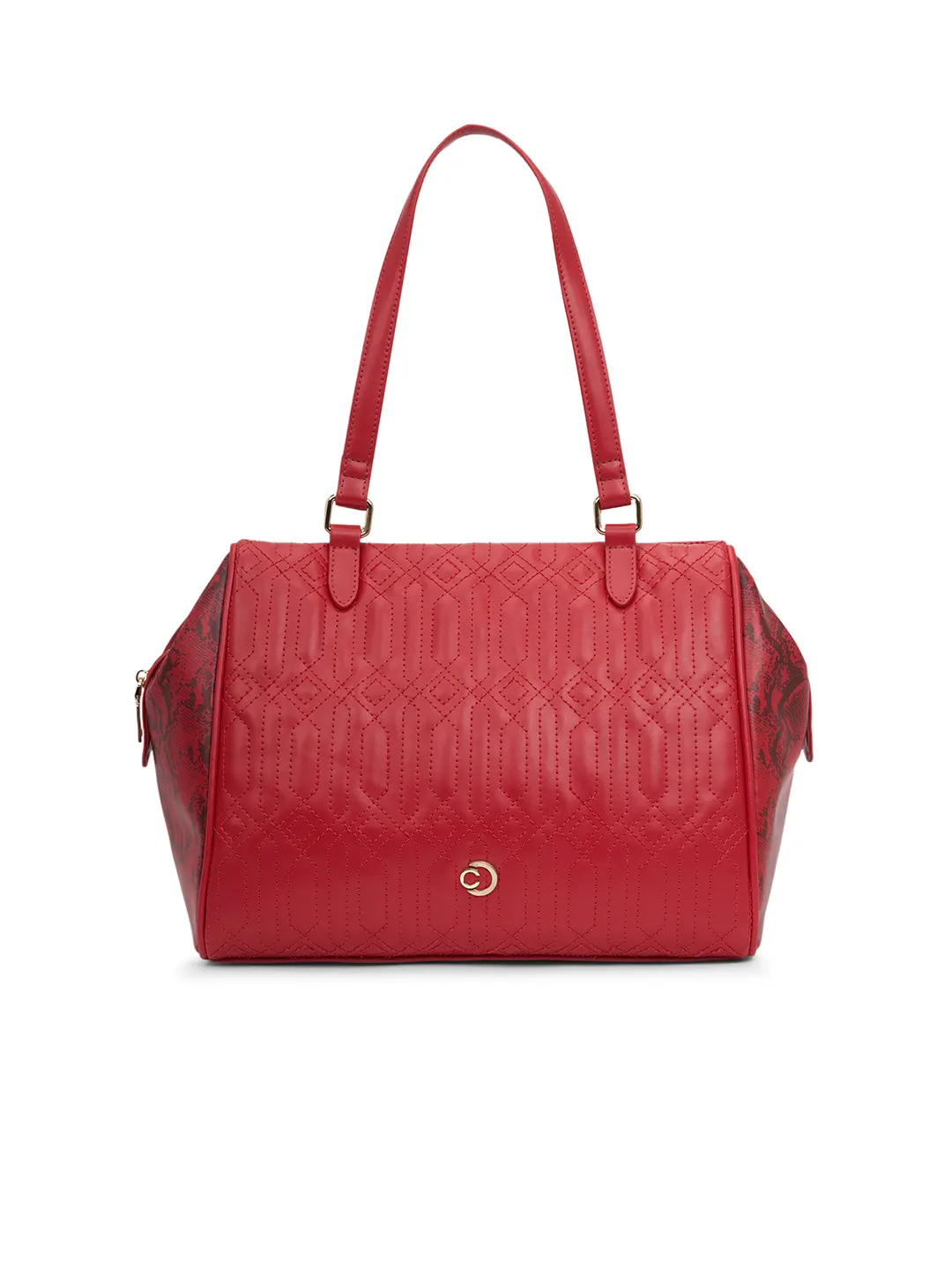 Caprese Bubble Large Red Satchel Bag