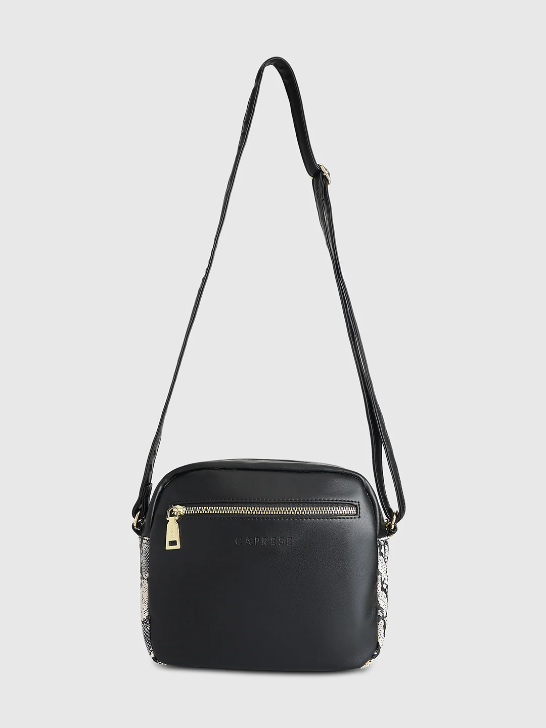 Caprese Bubble Medium Black Sling Bag - Image 5
