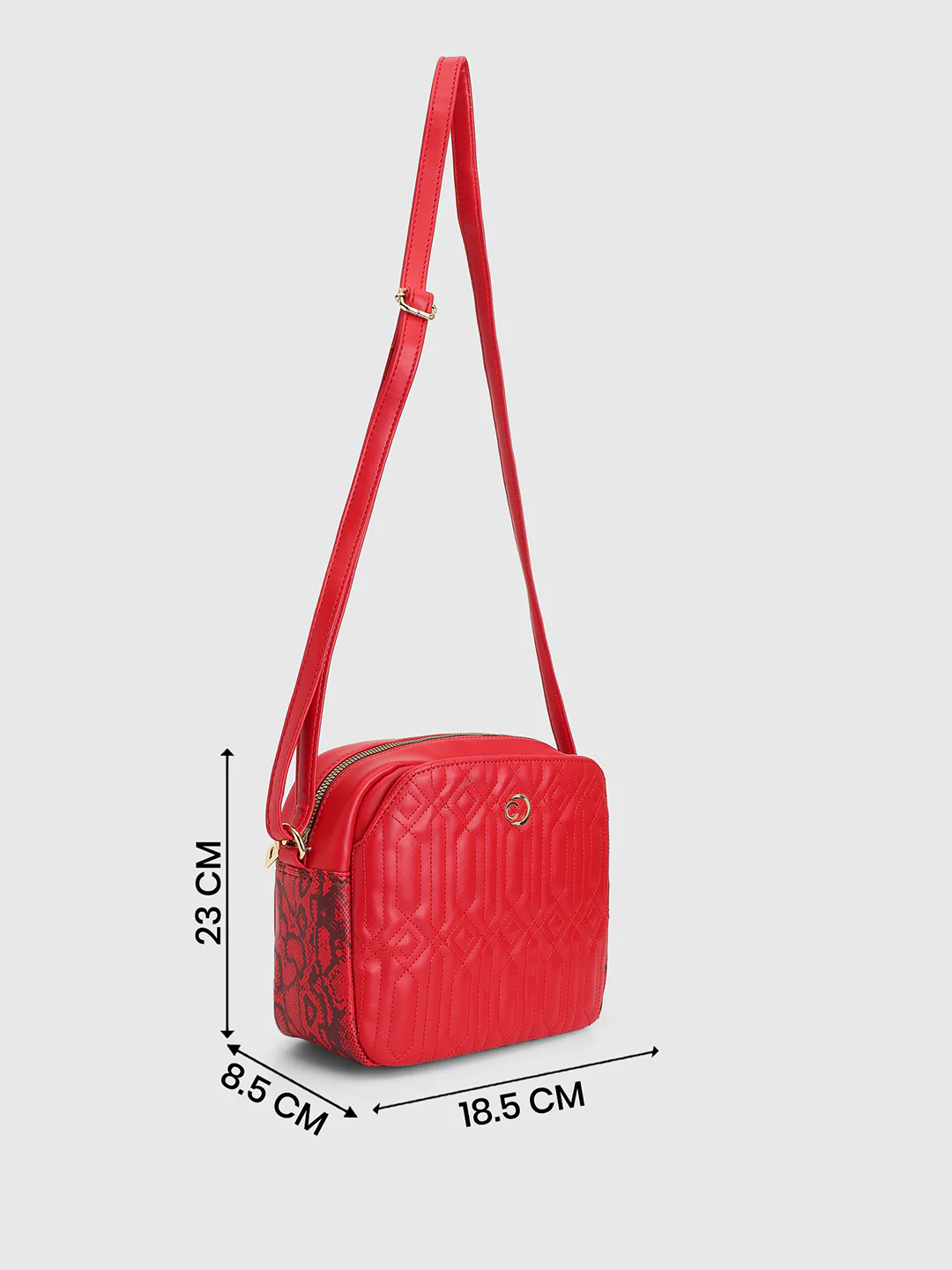 Caprese Bubble Medium Red Sling Bag - Image 8