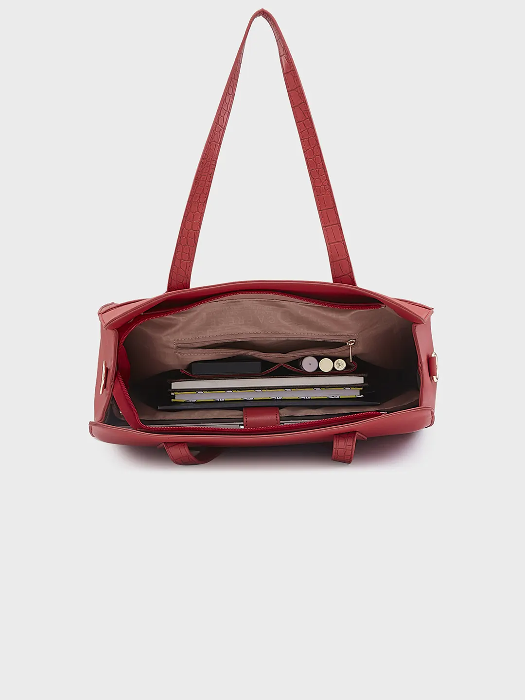 Caprese Cabo Satchel Large Red Laptop Bag - Image 6