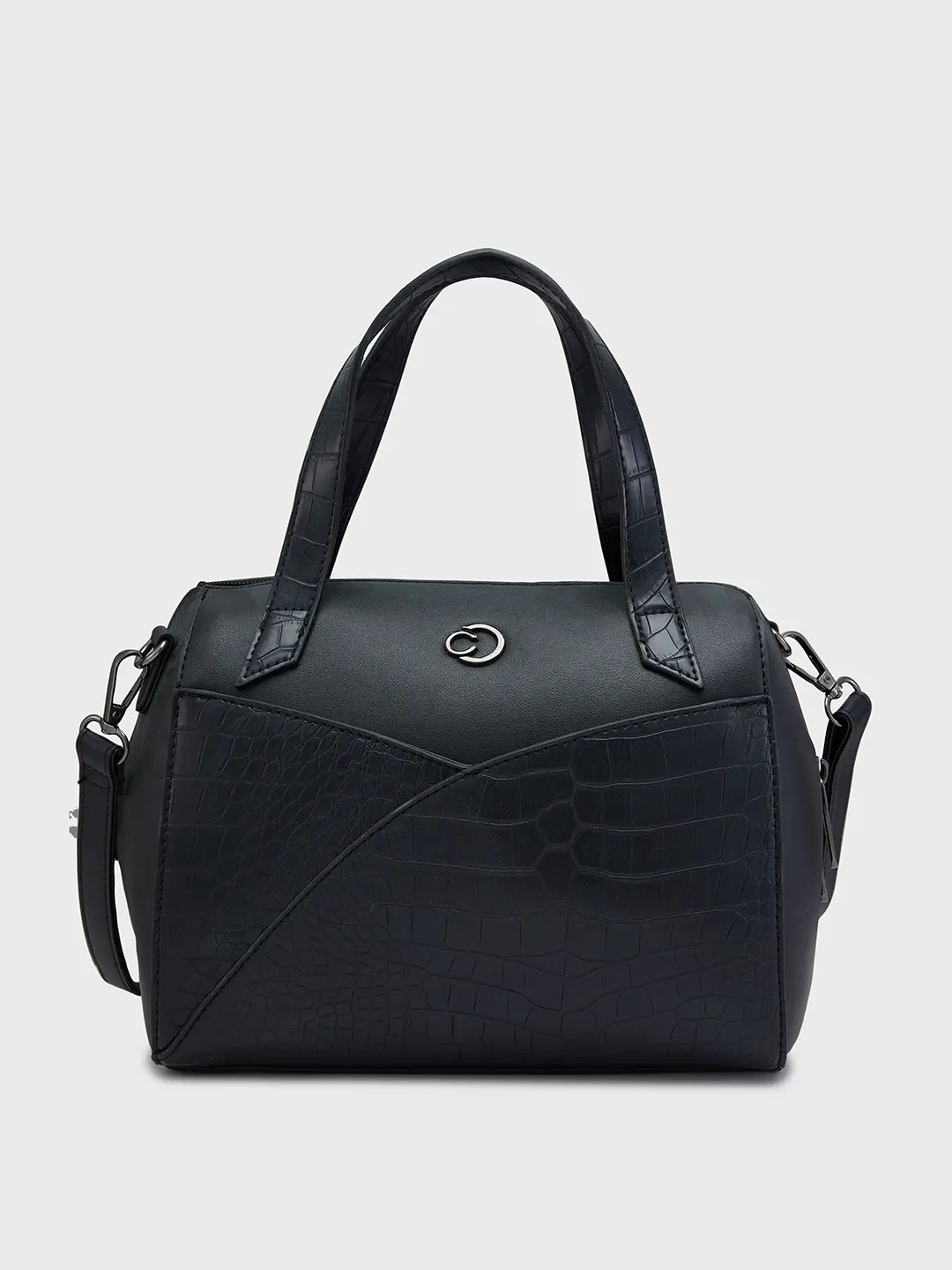 Caprese Cabo Medium Black Satchel Bag