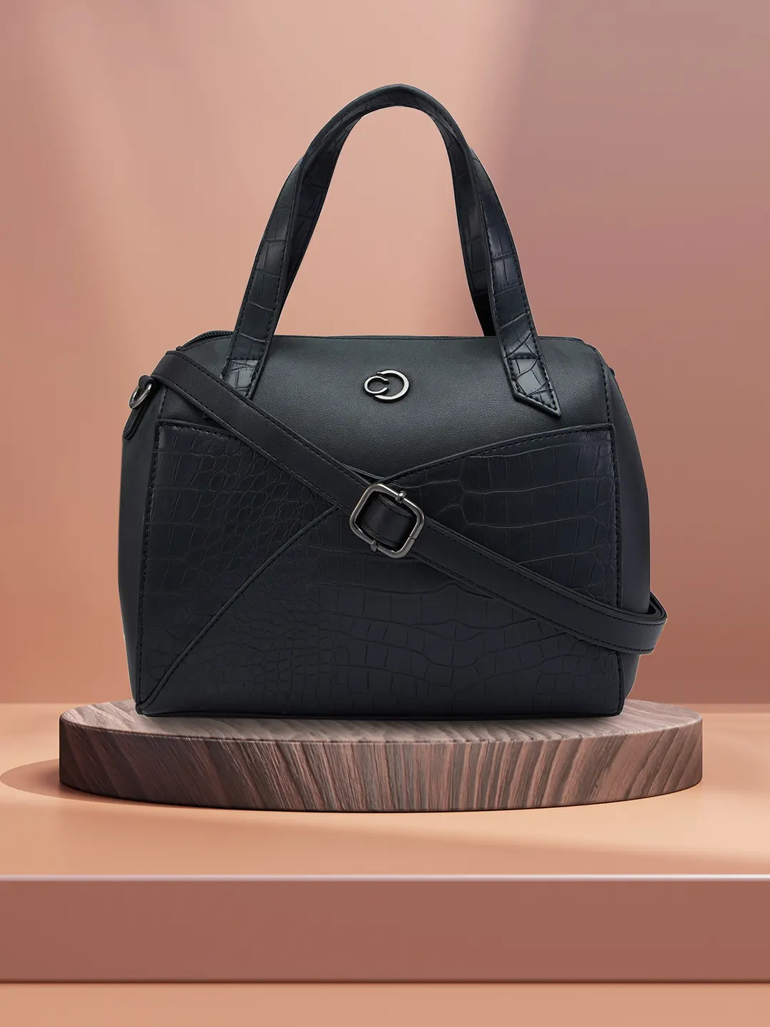 Caprese Cabo Medium Black Satchel Bag - Image 2