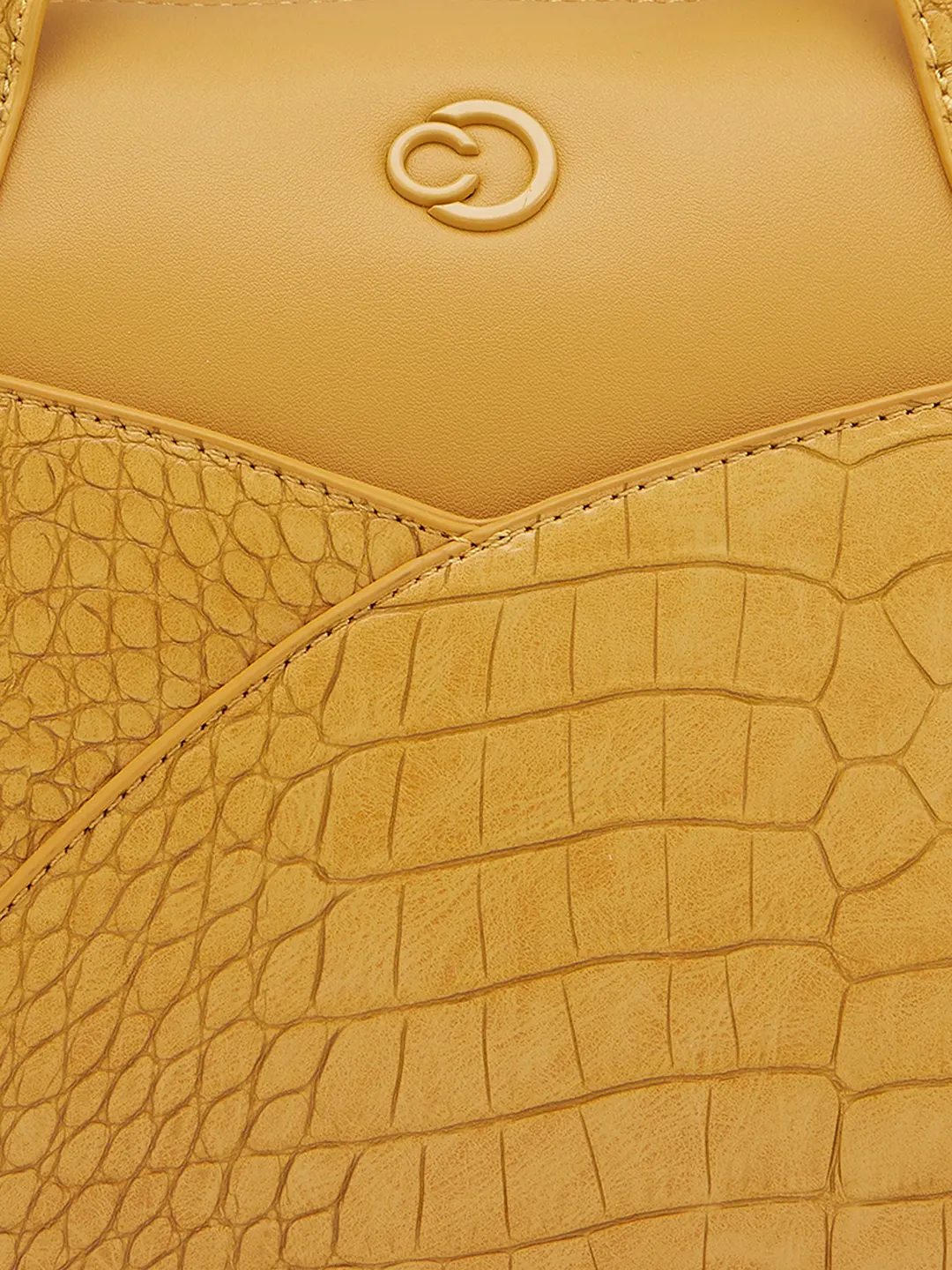Caprese Cabo Medium Ochre Satchel Bag - Image 11