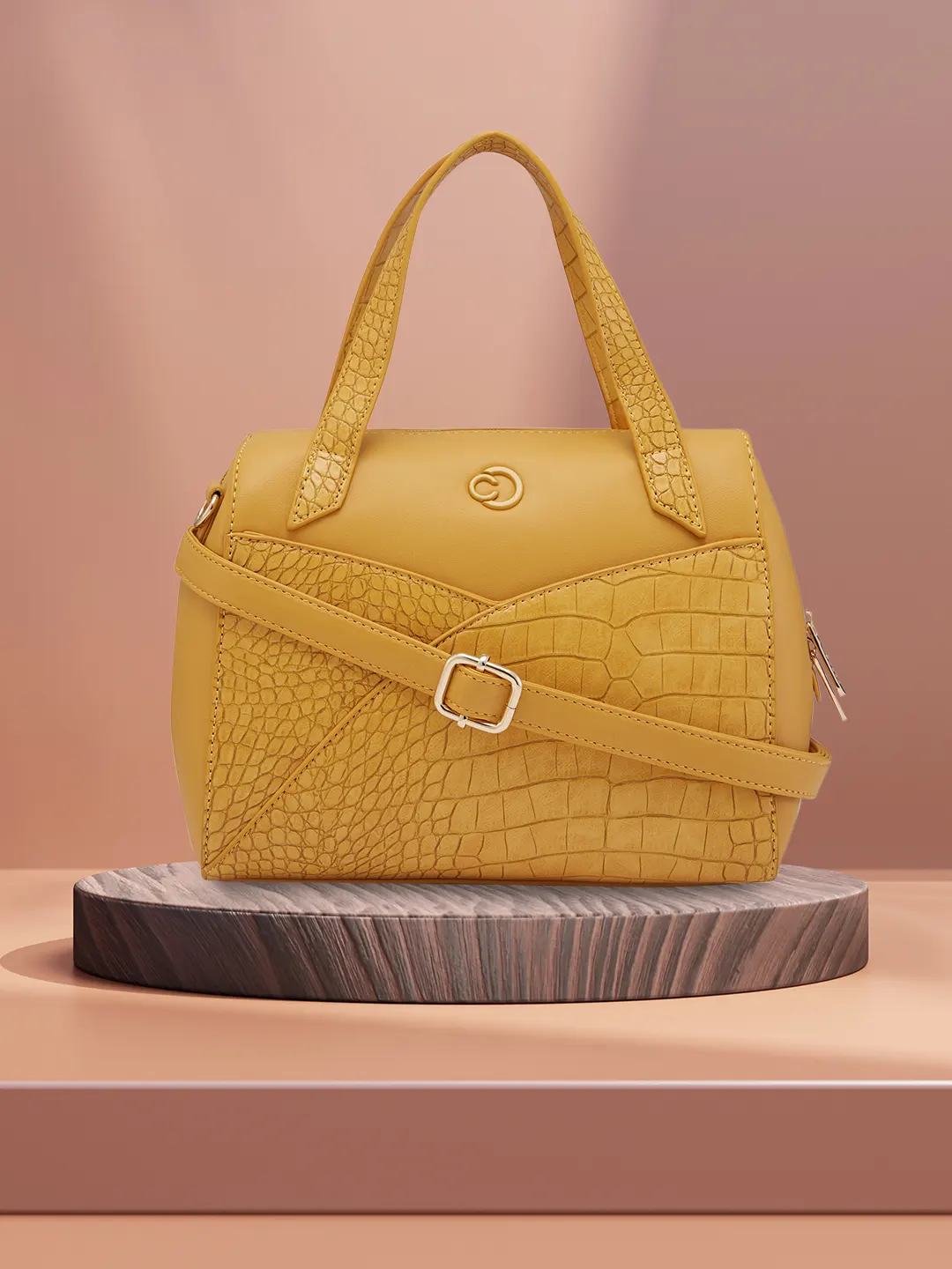 Caprese Cabo Medium Ochre Satchel Bag - Image 2