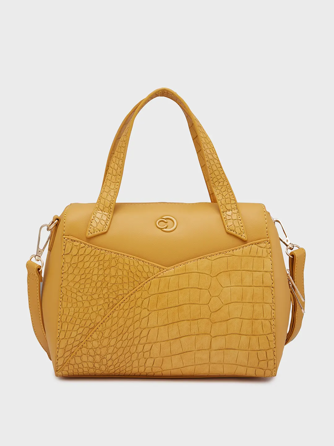 Caprese Cabo Medium Ochre Satchel Bag - Image 3