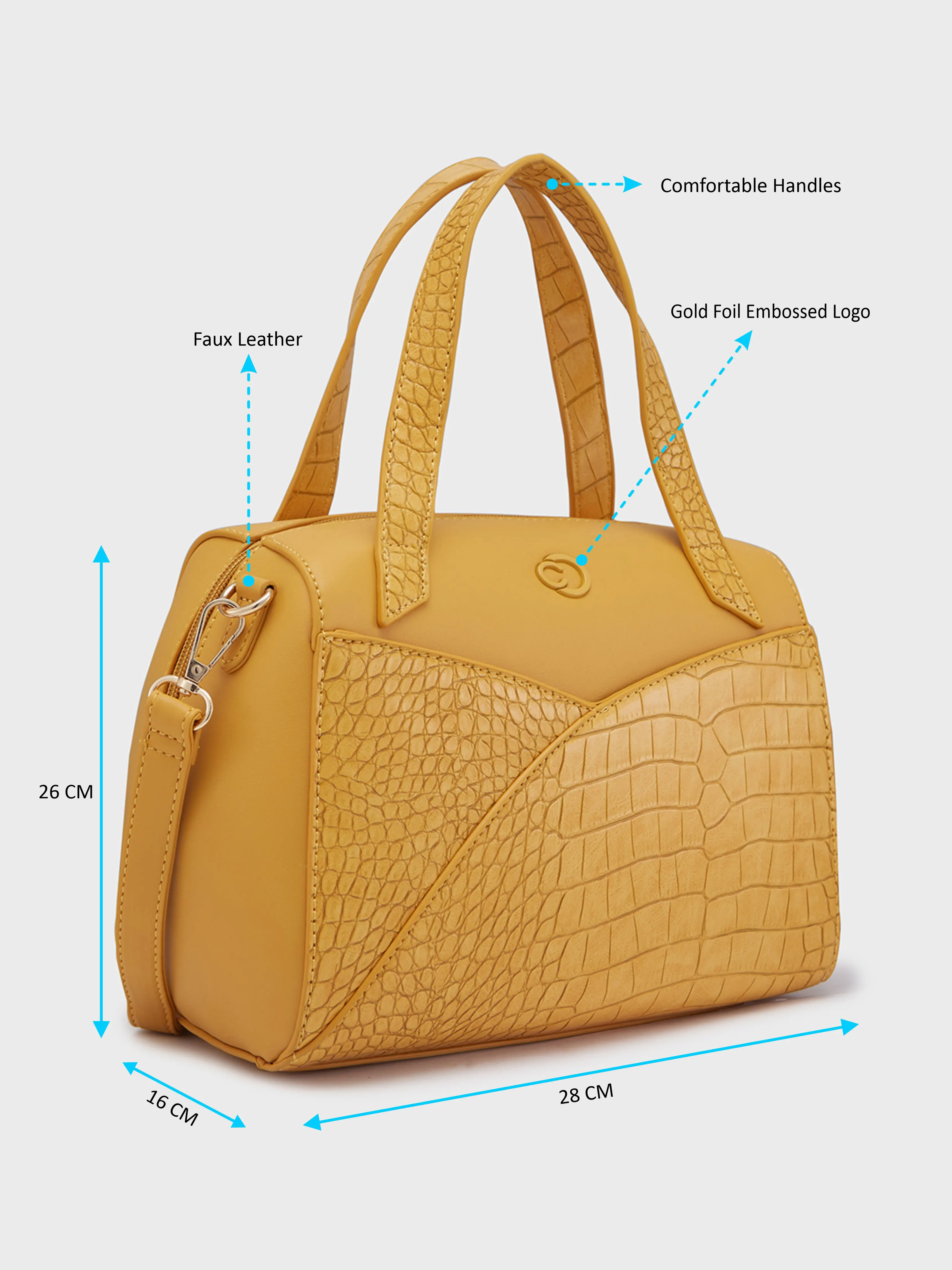 Caprese Cabo Medium Ochre Satchel Bag - Image 7