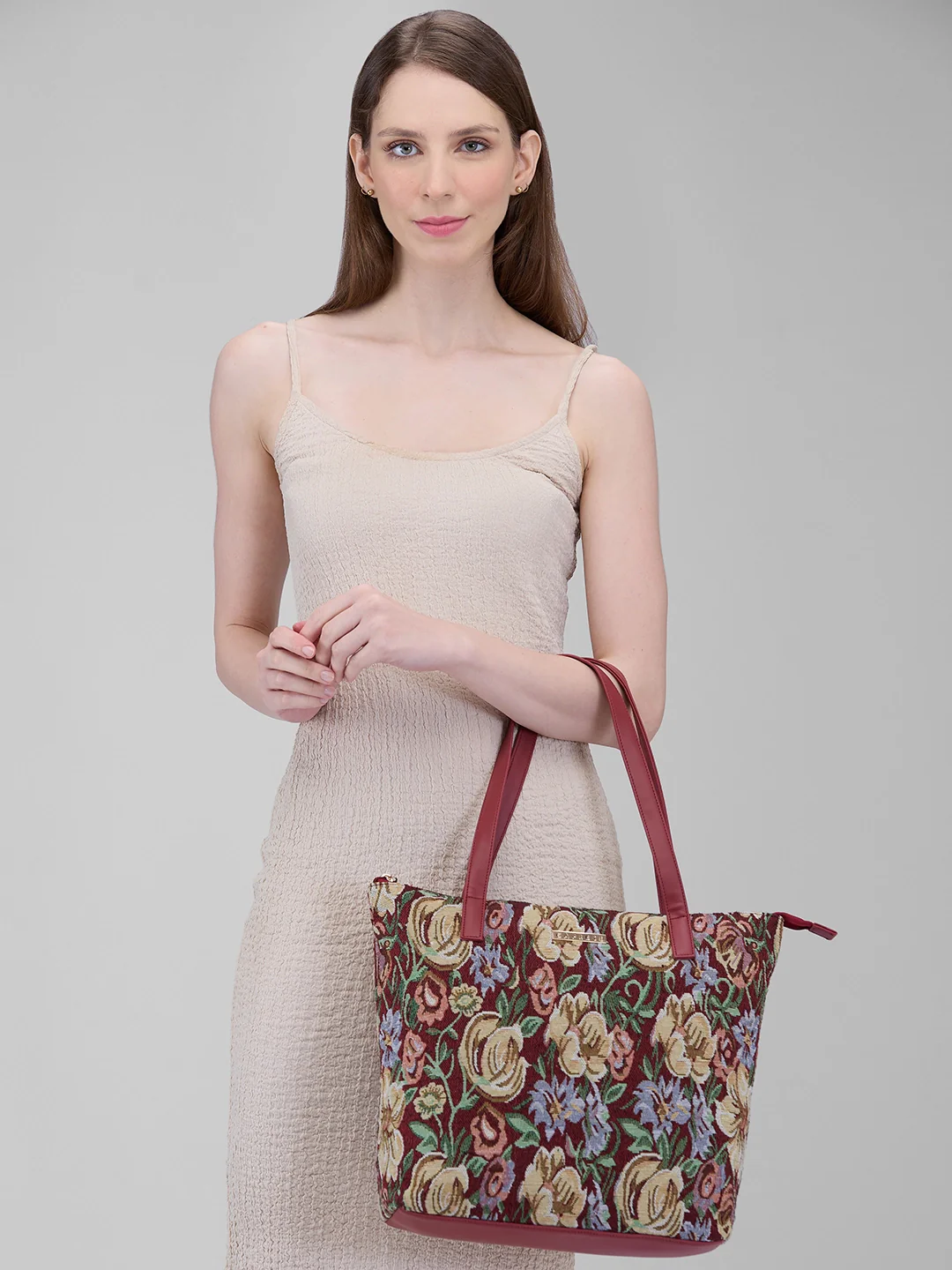 Caprese Callan Medium Maroon Tote Bag - Image 2