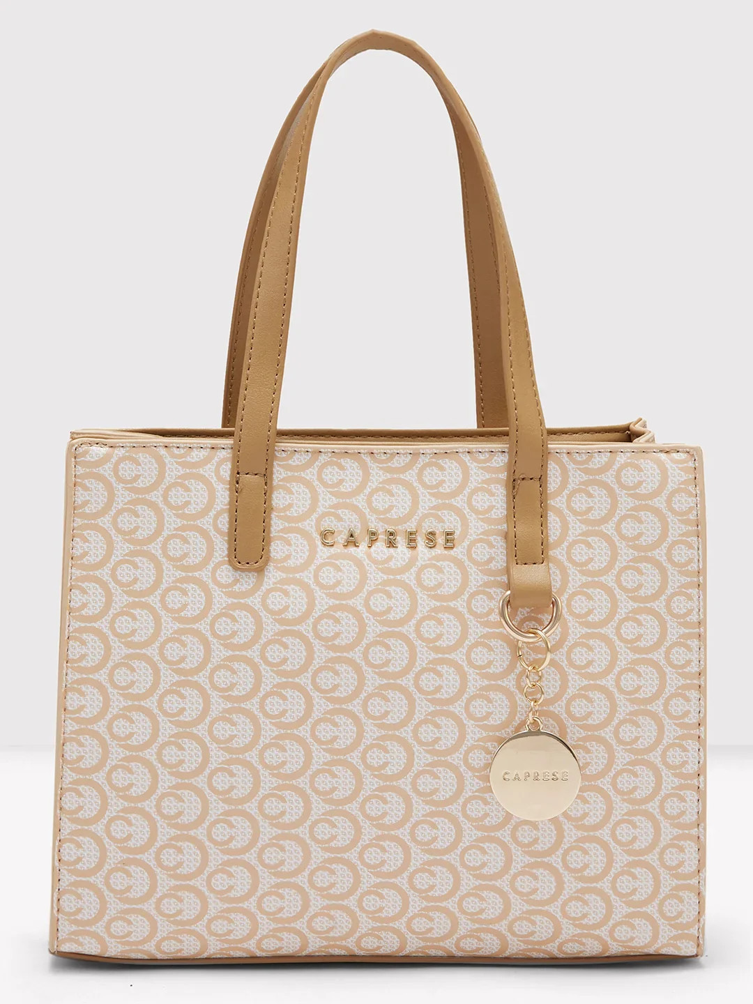 Caprese Callie Medium Beige Satchel Bag - Image 3