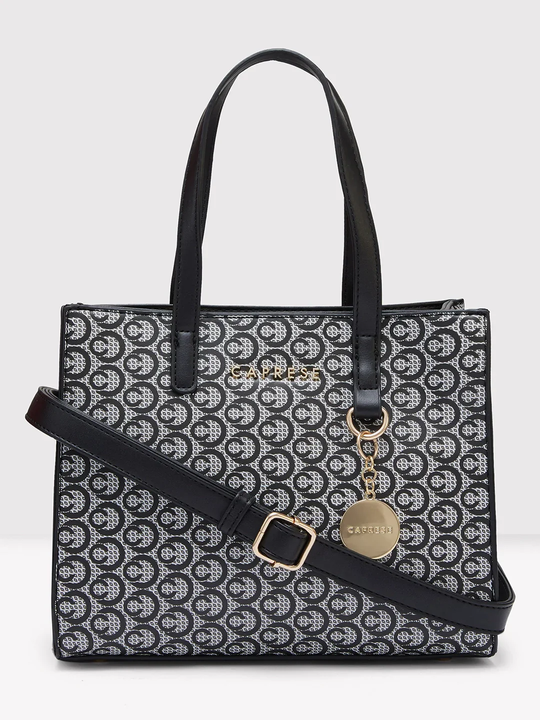 Caprese Callie Medium Black Satchel Bag - Image 10