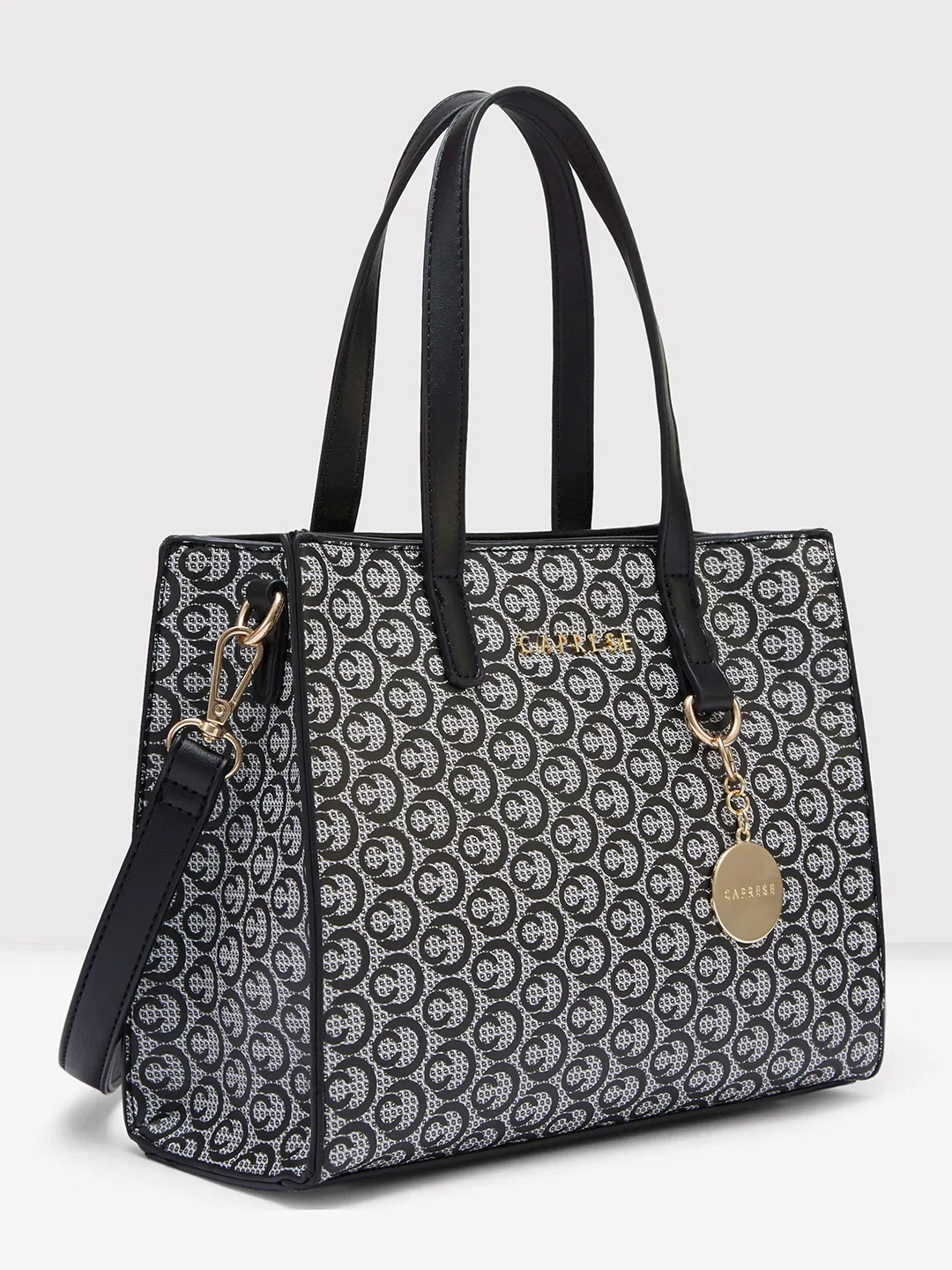 Caprese Callie Medium Black Satchel Bag - Image 5