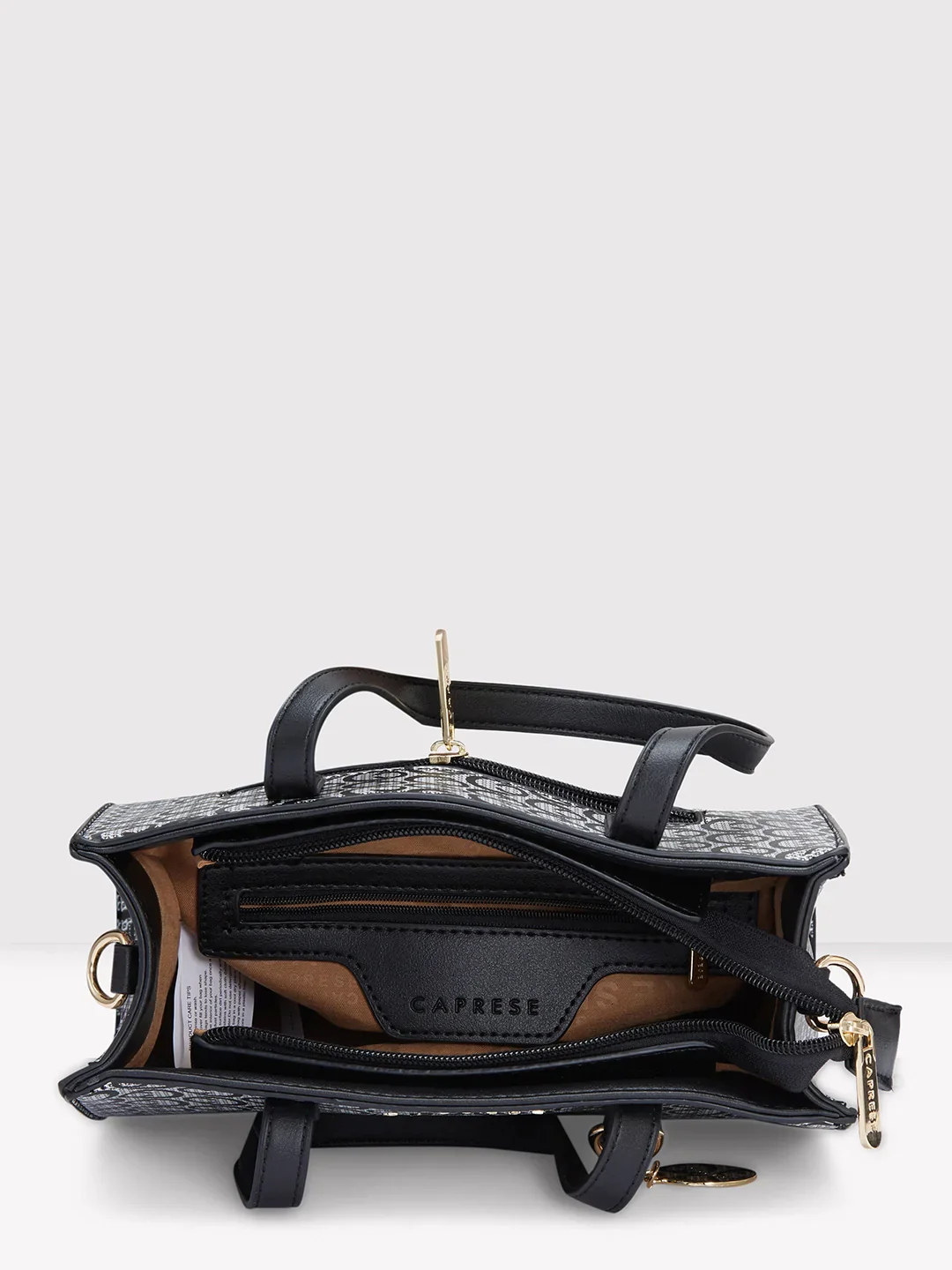 Caprese Callie Medium Black Satchel Bag - Image 7