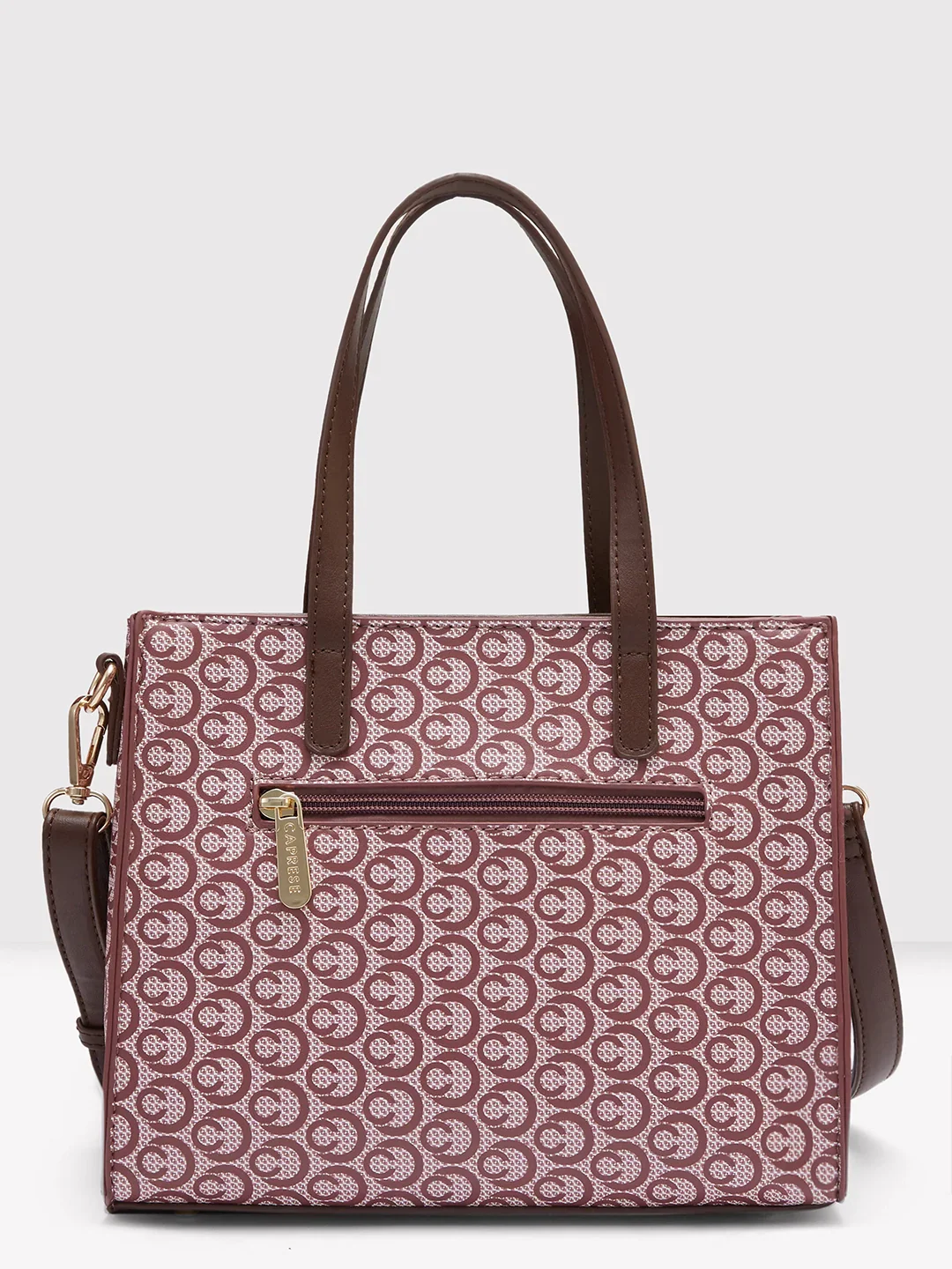 Caprese Callie Medium Brown Satchel Bag - Image 3