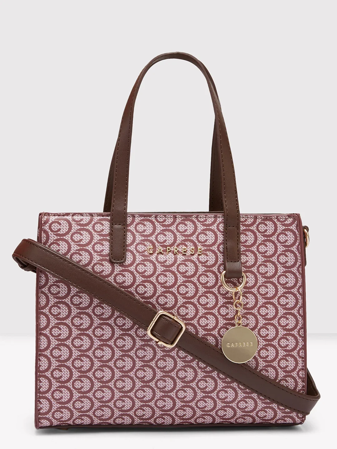 Caprese Callie Medium Brown Satchel Bag - Image 8