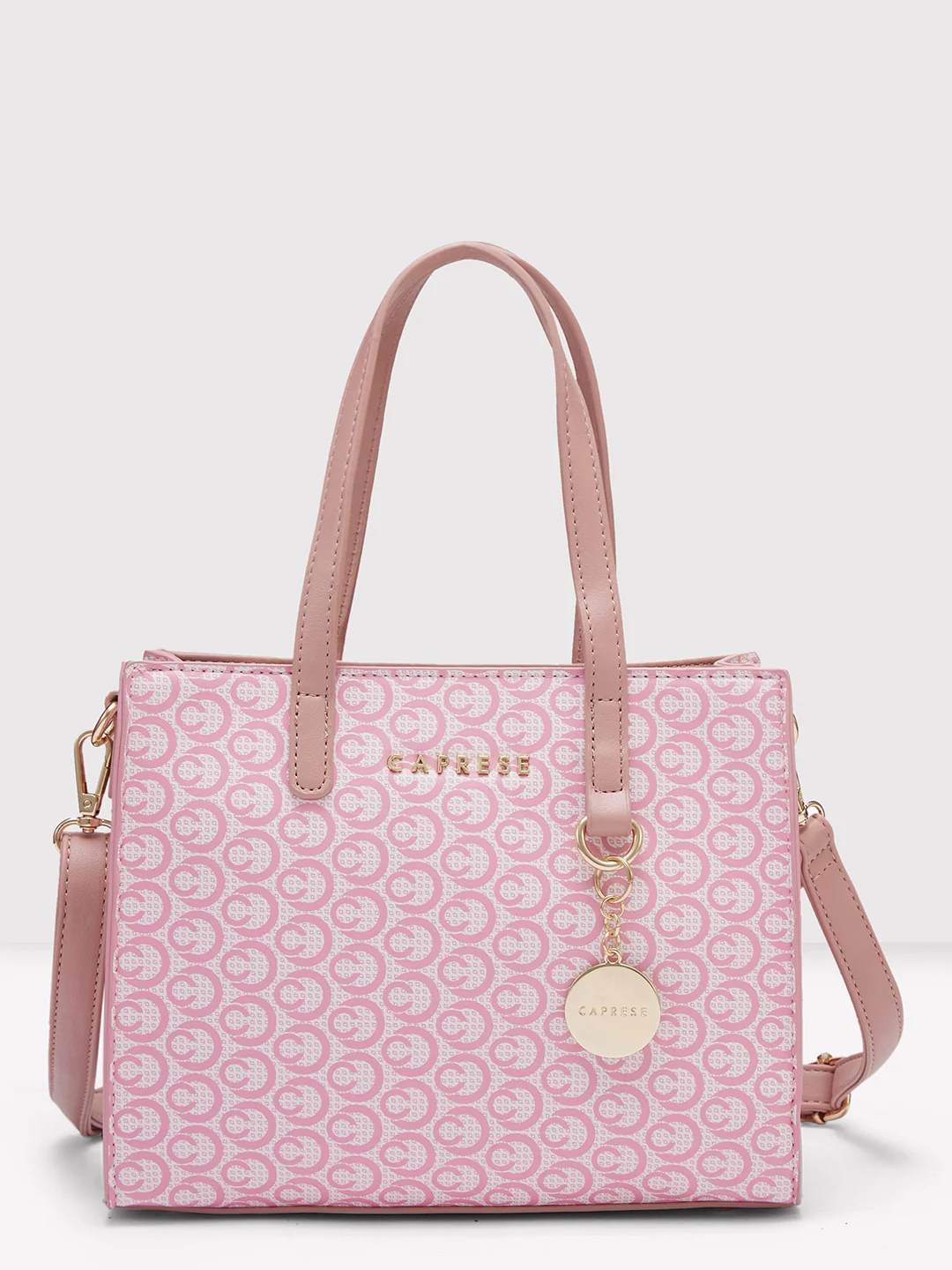 Caprese Callie Medium Dark Pink Satchel Bag - Image 2