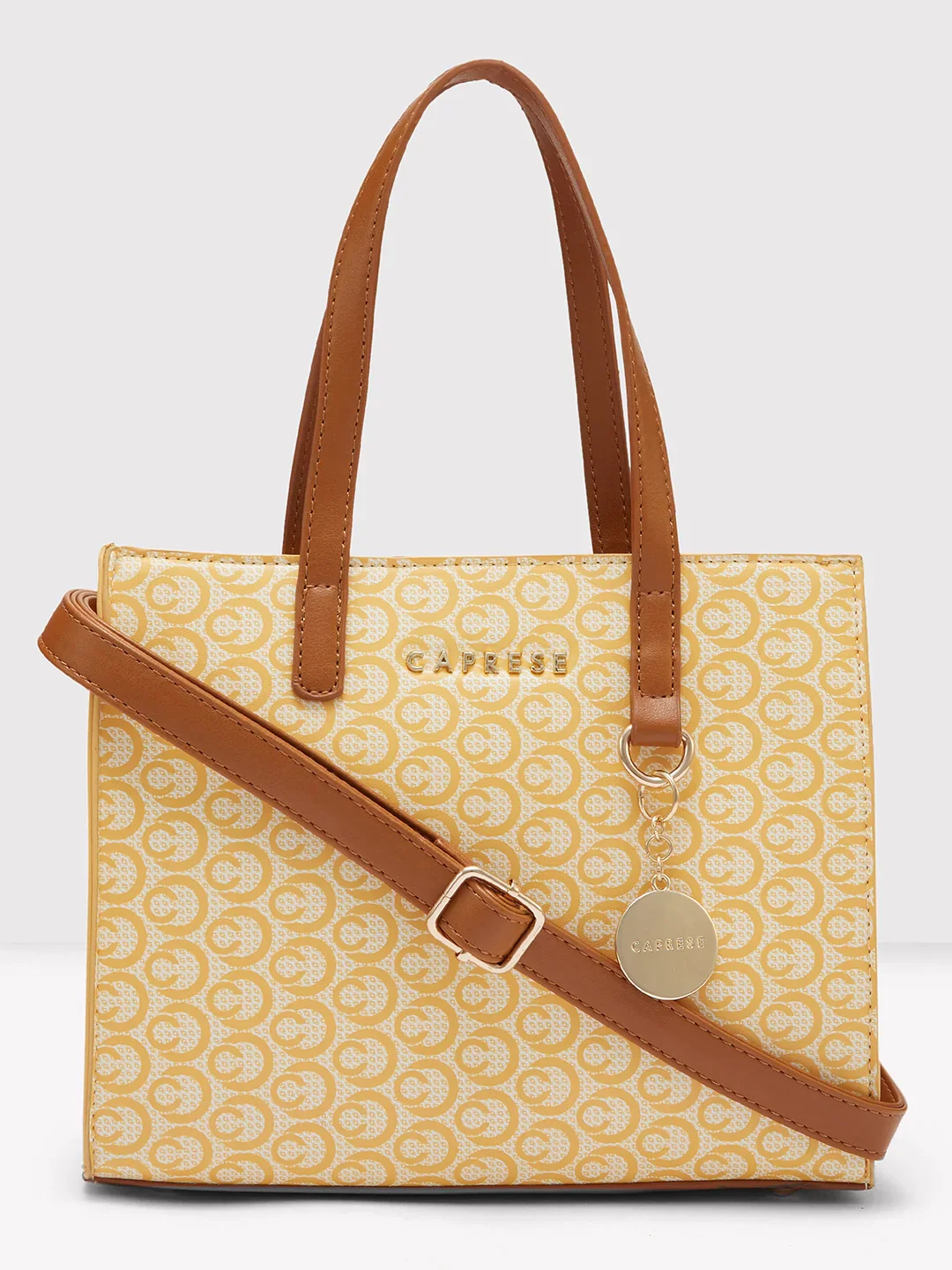 Caprese Callie Medium Tan Satchel Bag - Image 10