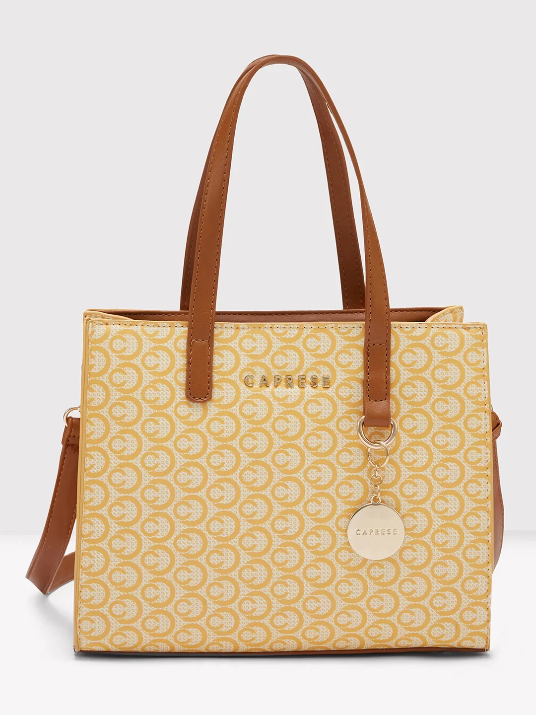 Caprese Callie Medium Tan Satchel Bag - Image 3