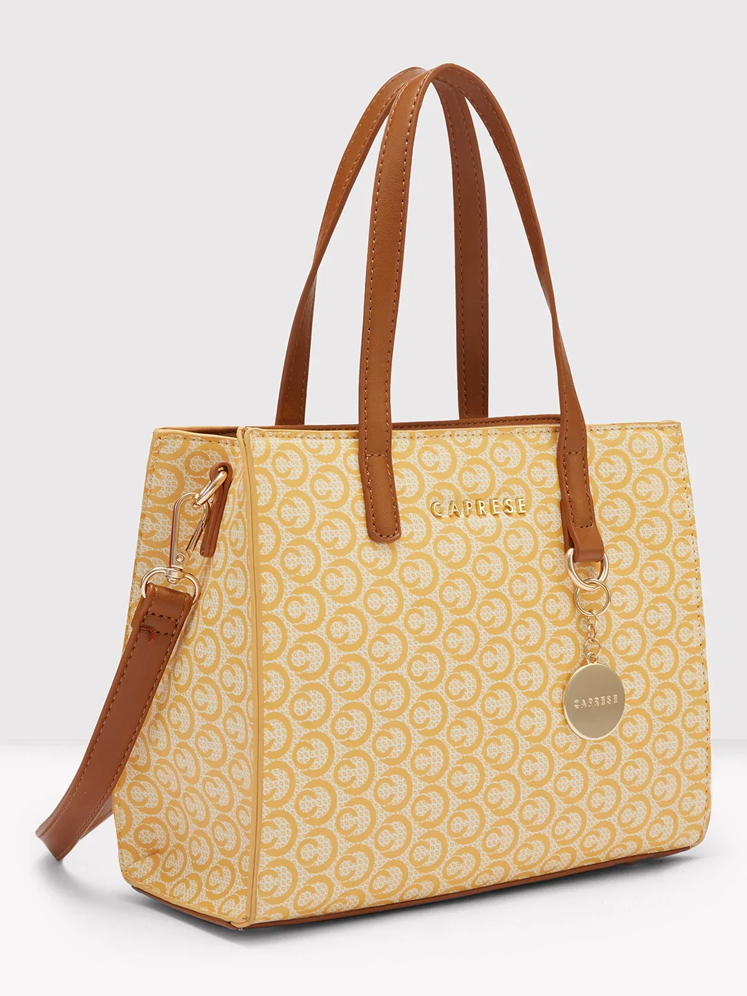 Caprese Callie Medium Tan Satchel Bag - Image 5