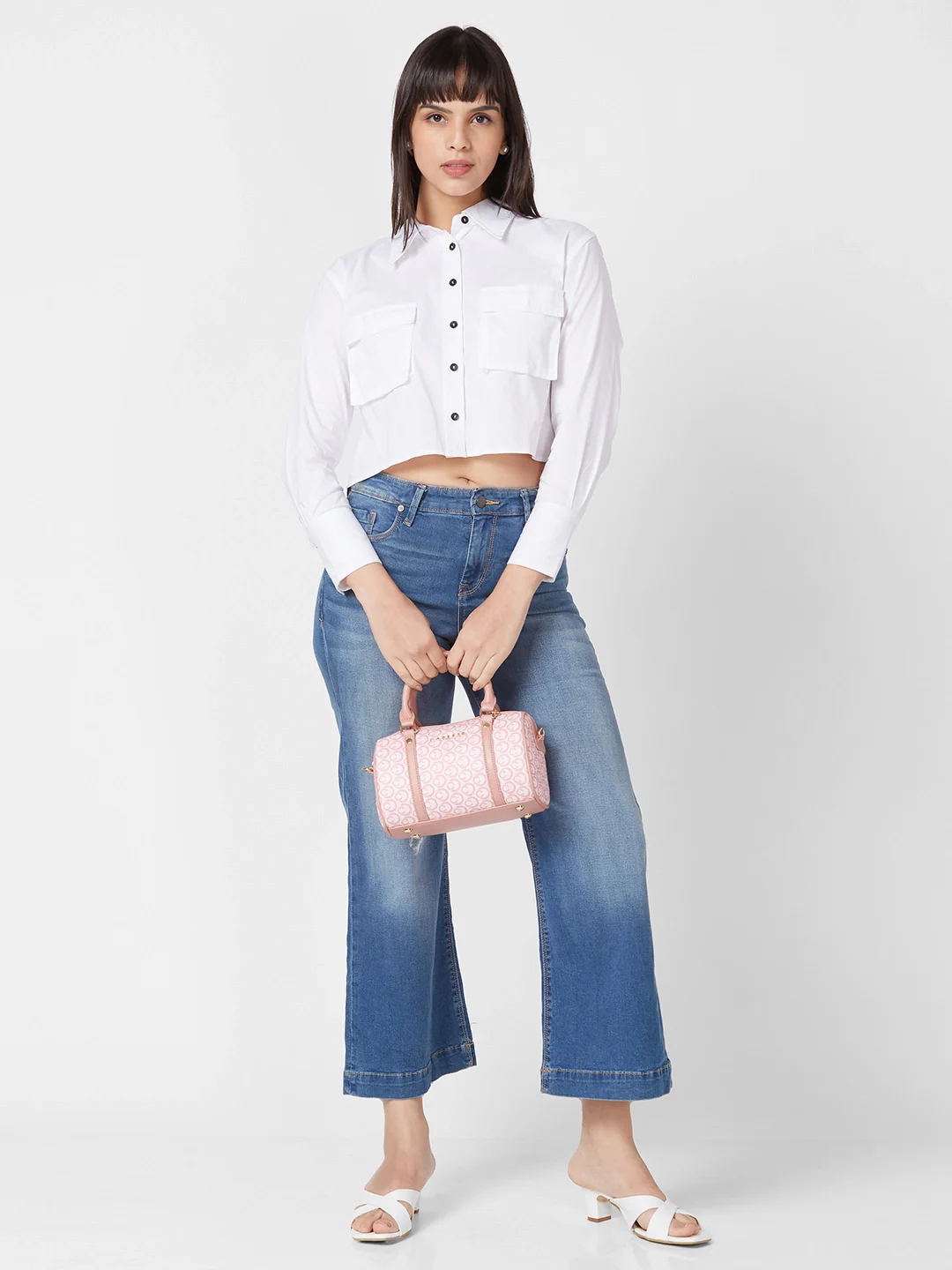 Caprese Callie Small Dark Pink Satchel Bag - Image 2