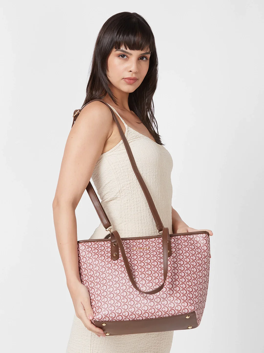 Caprese Callie Large Brown Tote Bag - Image 9