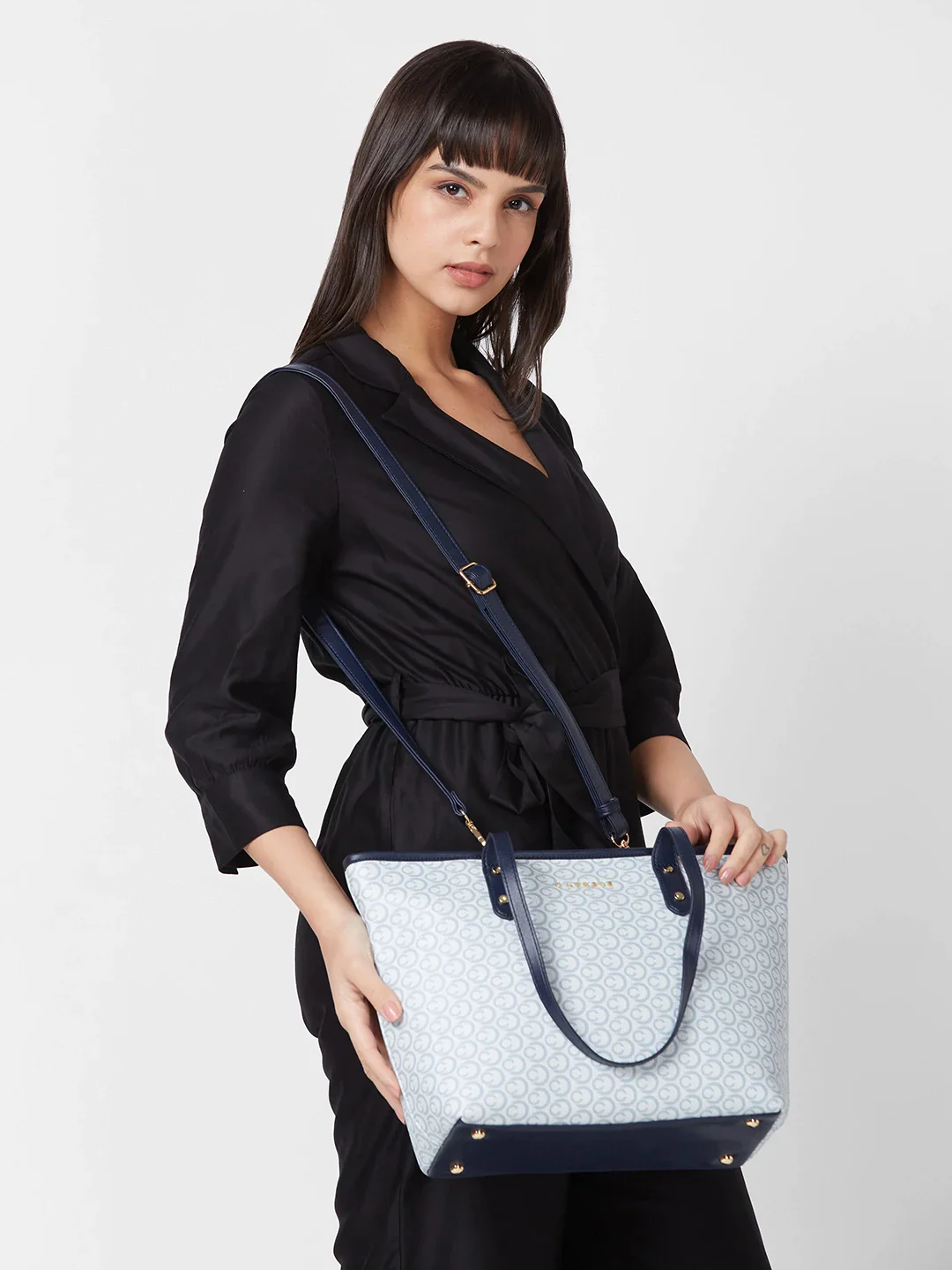 Caprese Callie Large Navy Tote Bag - Image 9