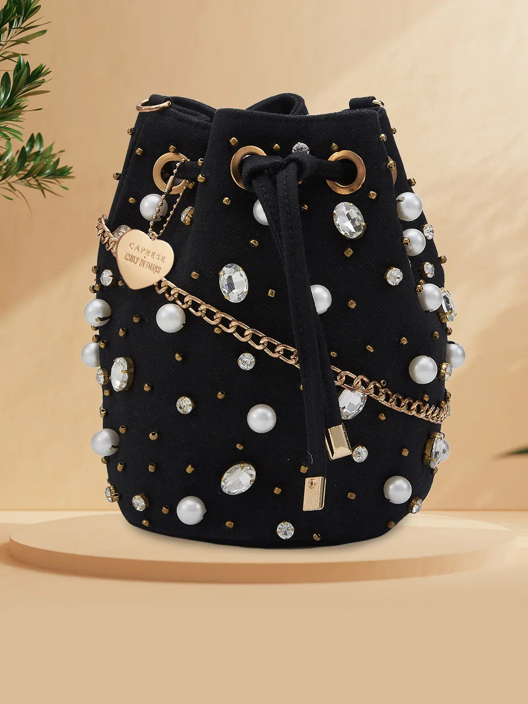 Caprese Camille Small Black Sling Bag - Image 2