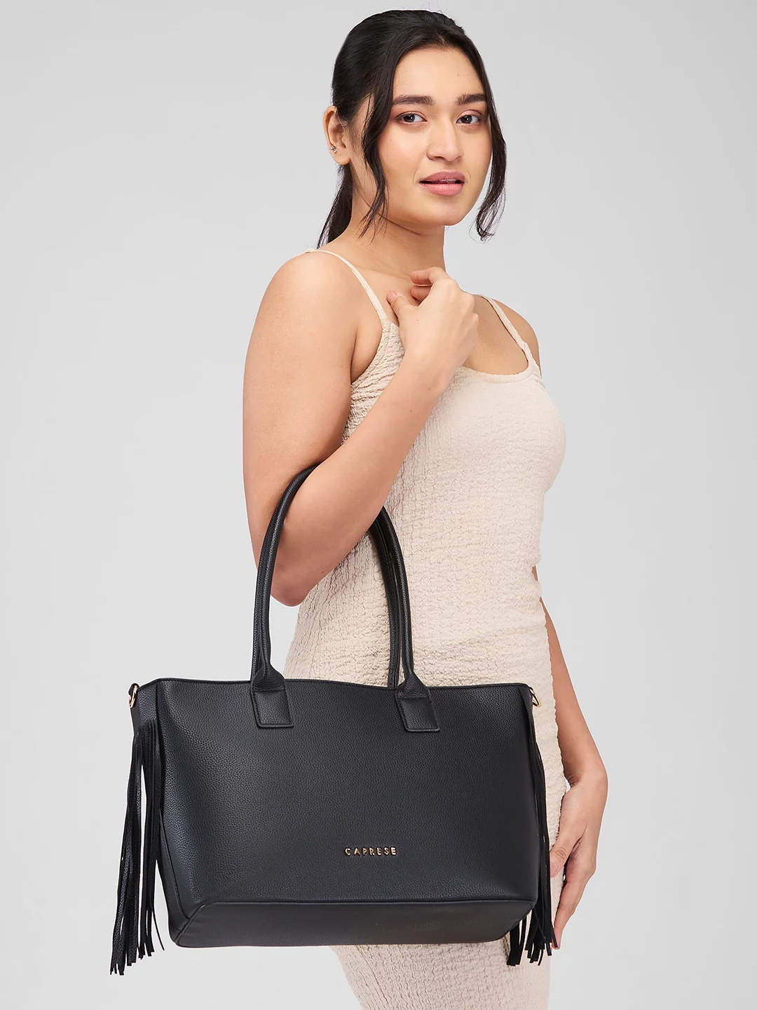 Caprese Candy Large Black Tote Bag - Image 2