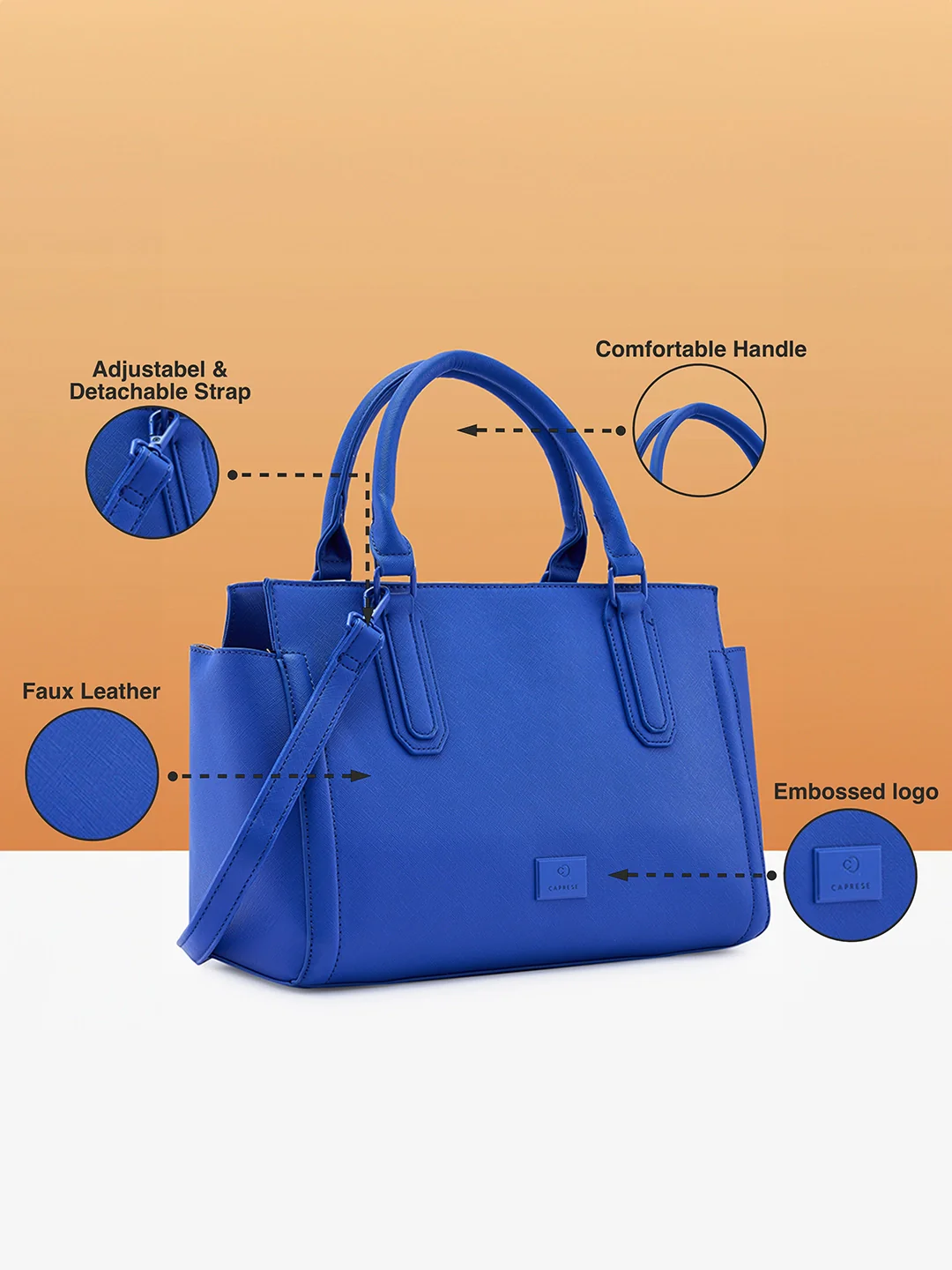 Caprese Candy Large Cornflower Tote Bag - Image 6