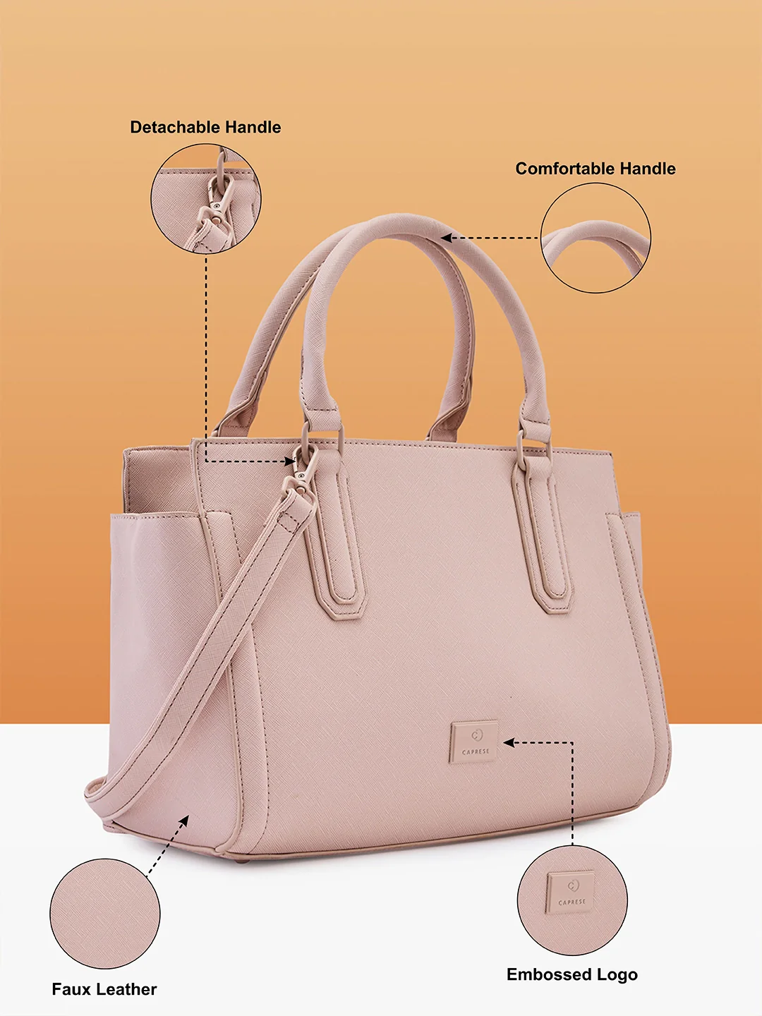 Caprese Candy Large Pale Pink Tote Bag - Image 5