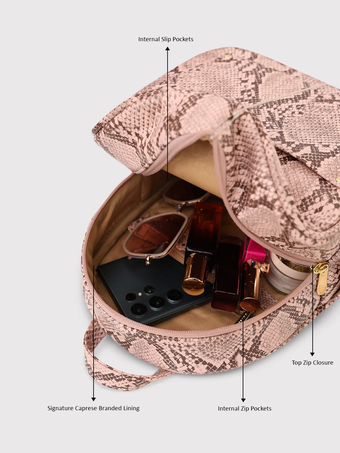 Caprese Canes Small Blush Backpack - Image 10