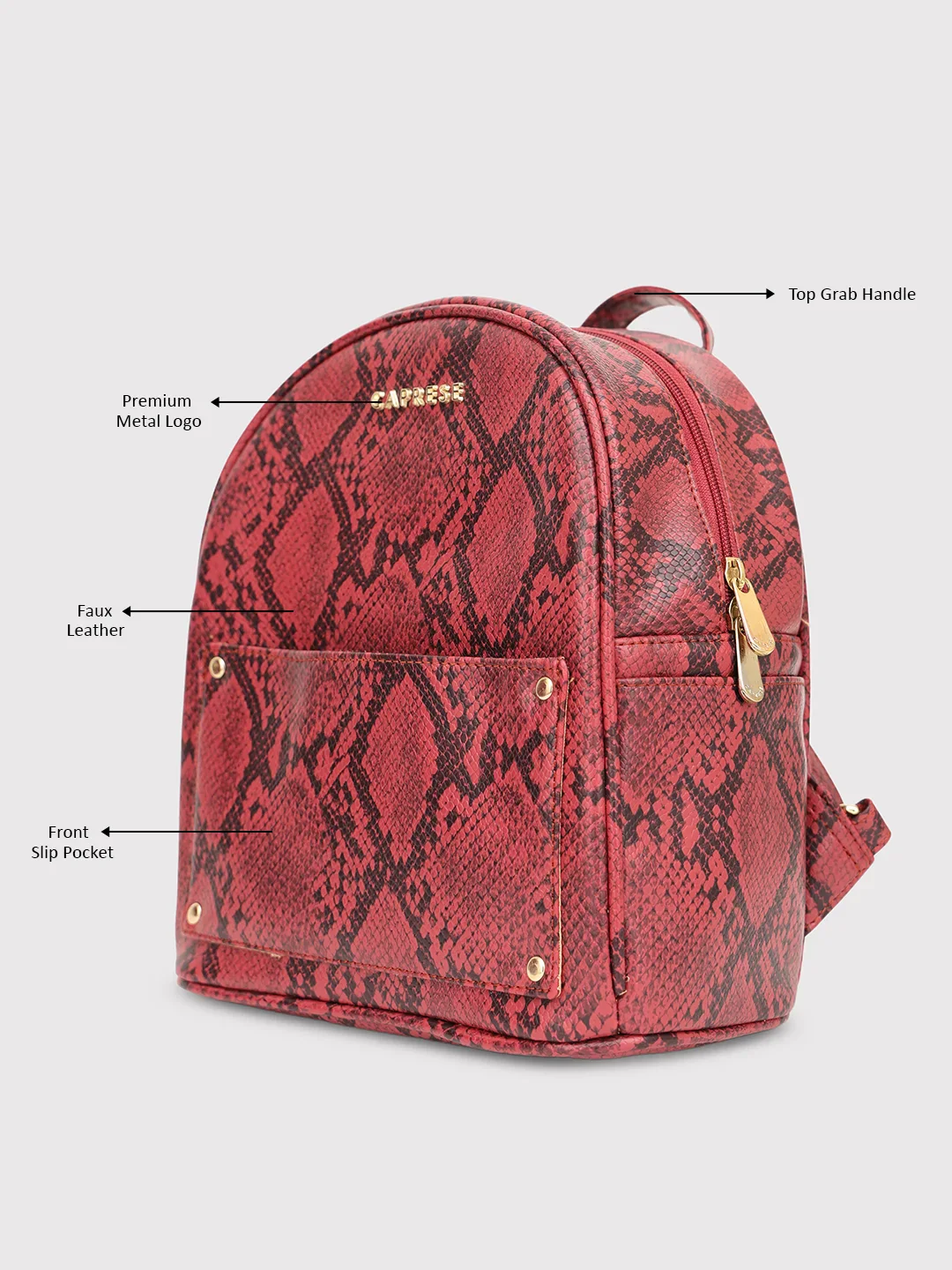 Caprese Canes Small Burgundy Backpack - Image 9