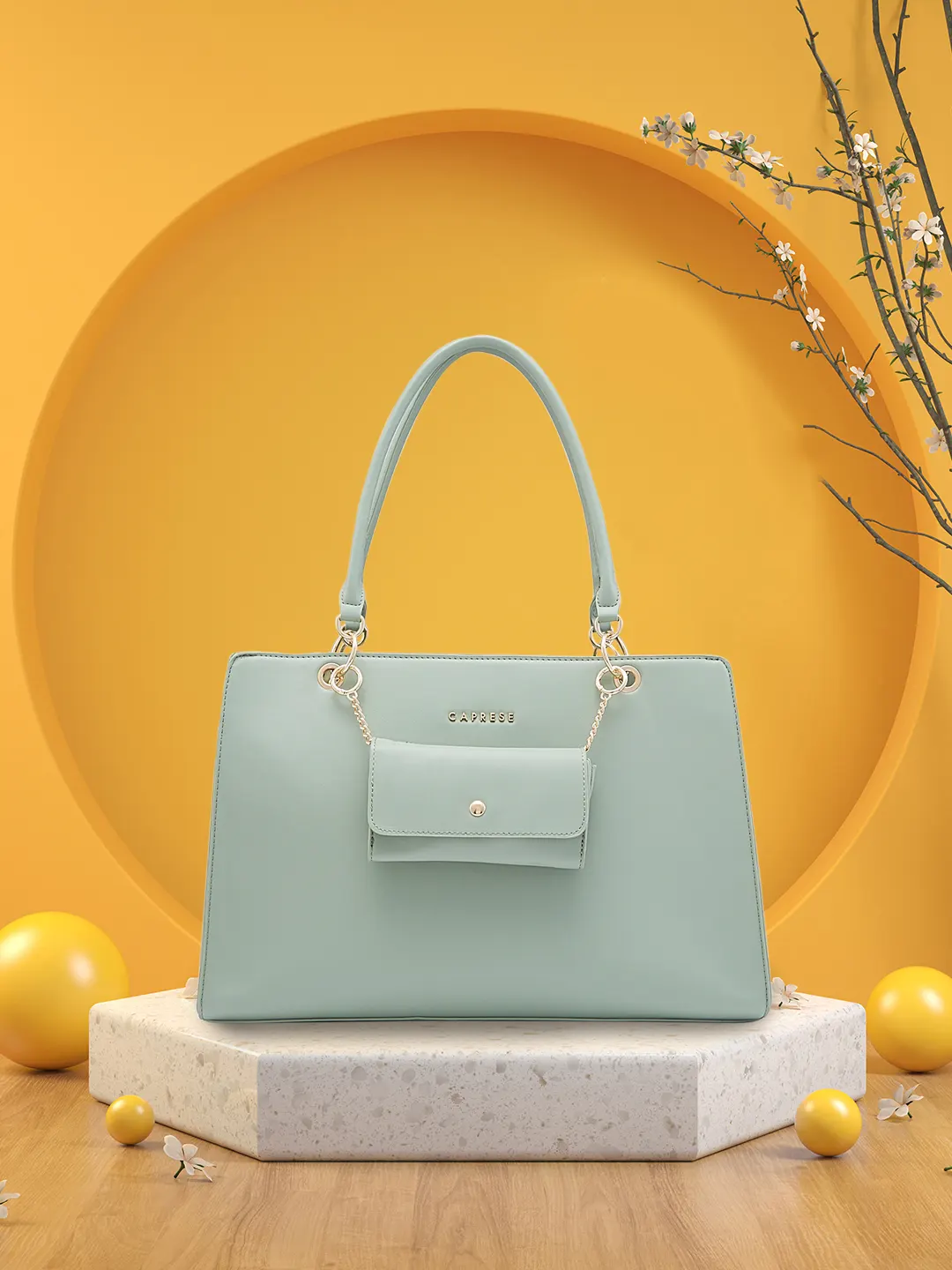 Caprese Capri Large Mint Laptop Satchel - Image 8