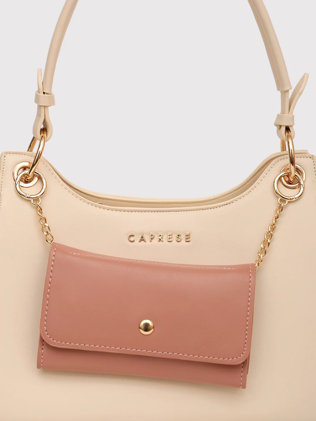 Caprese Capri Small Beige Satchel Bag - Image 10