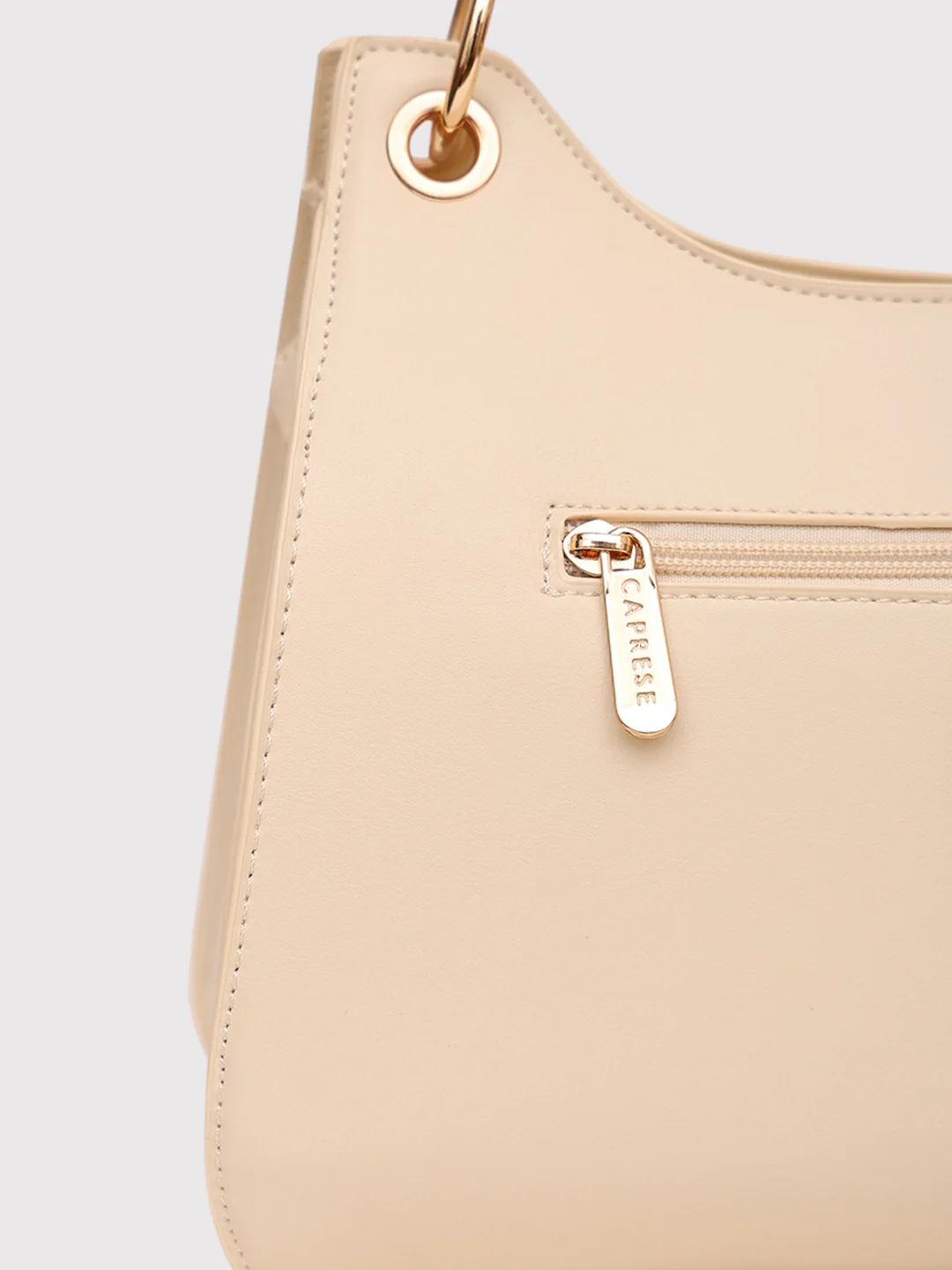 Caprese Capri Small Beige Satchel Bag - Image 11