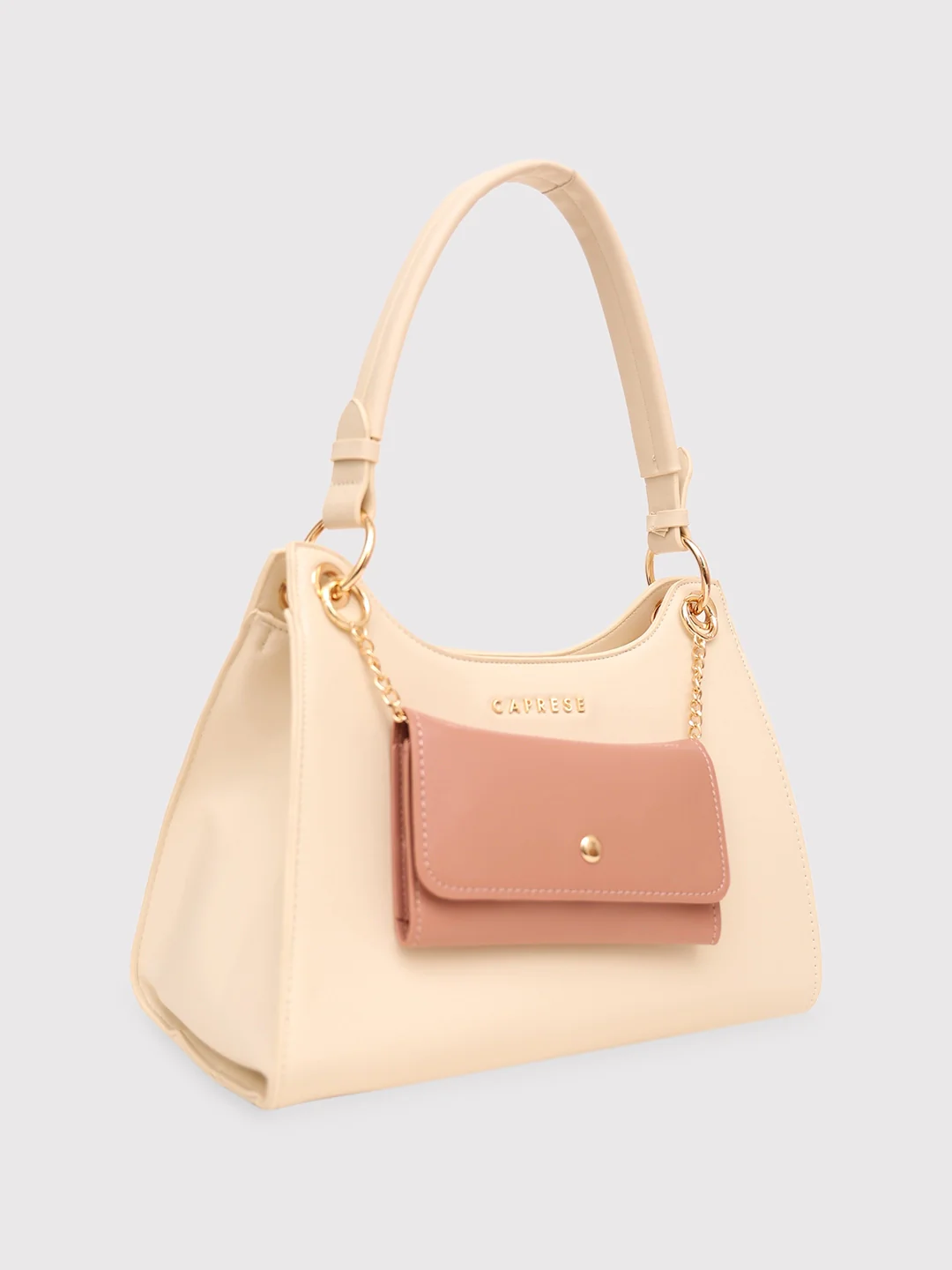 Caprese Capri Small Beige Satchel Bag - Image 3