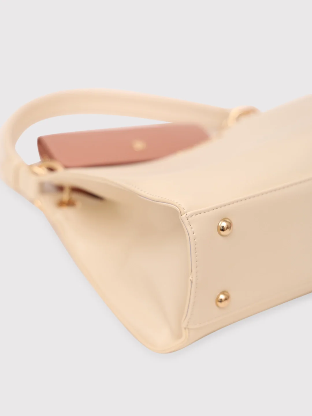 Caprese Capri Small Beige Satchel Bag - Image 4