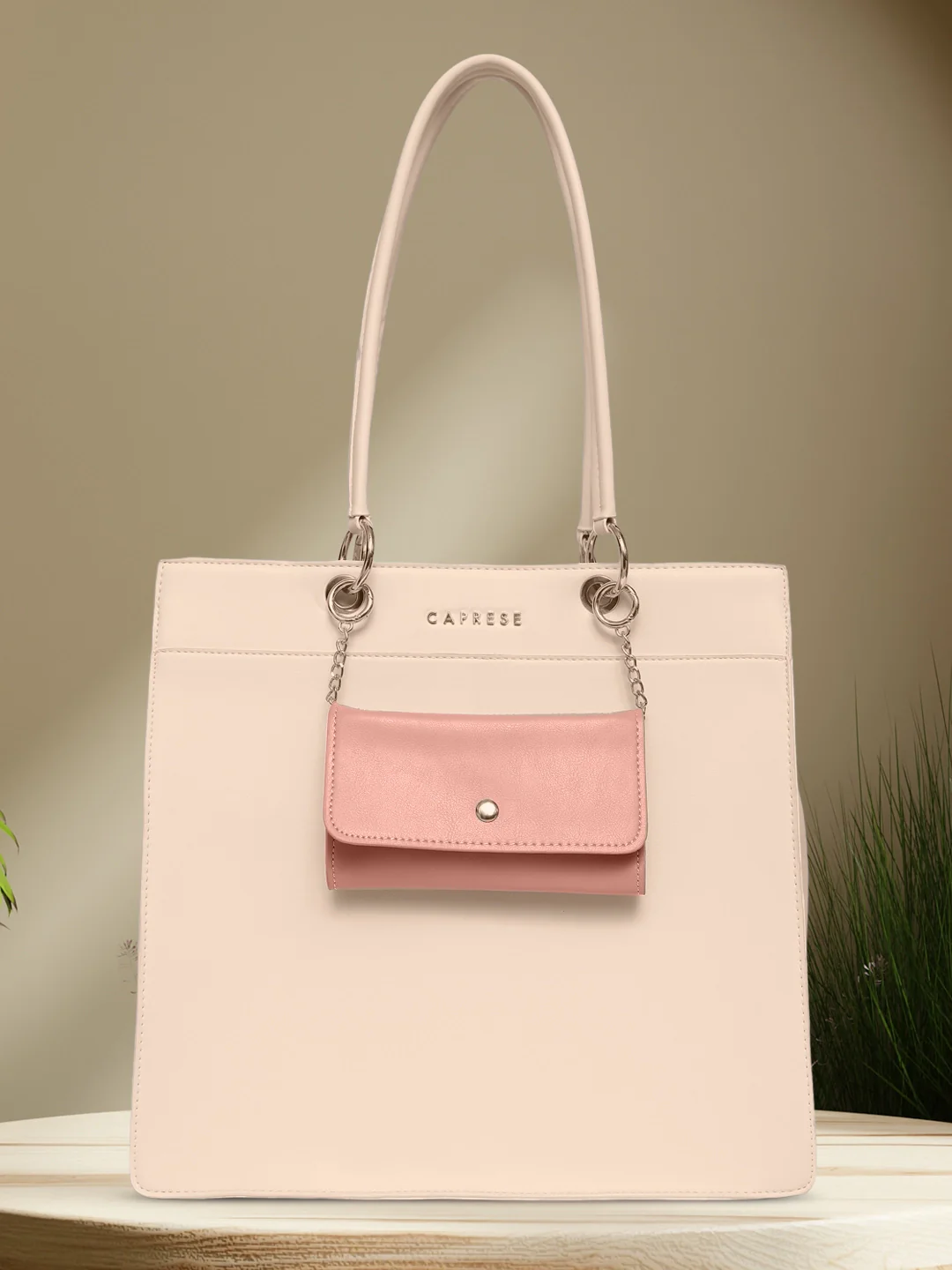 Caprese Capri Large Beige Tote Bag - Image 14