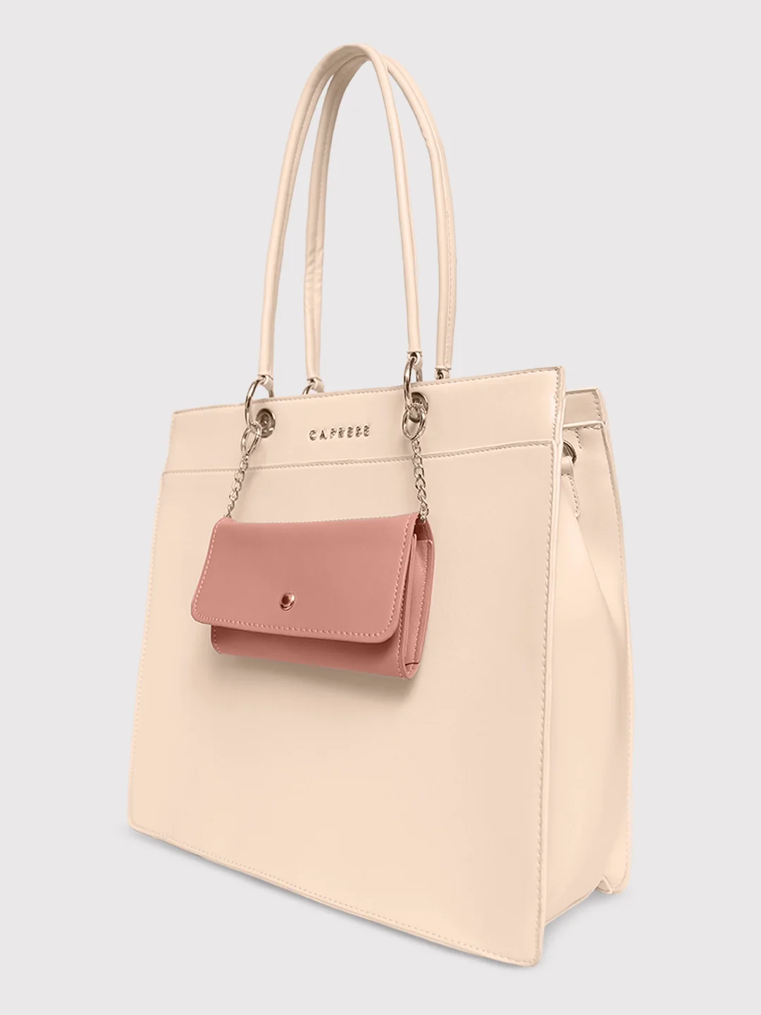 Caprese Capri Large Beige Tote Bag - Image 4