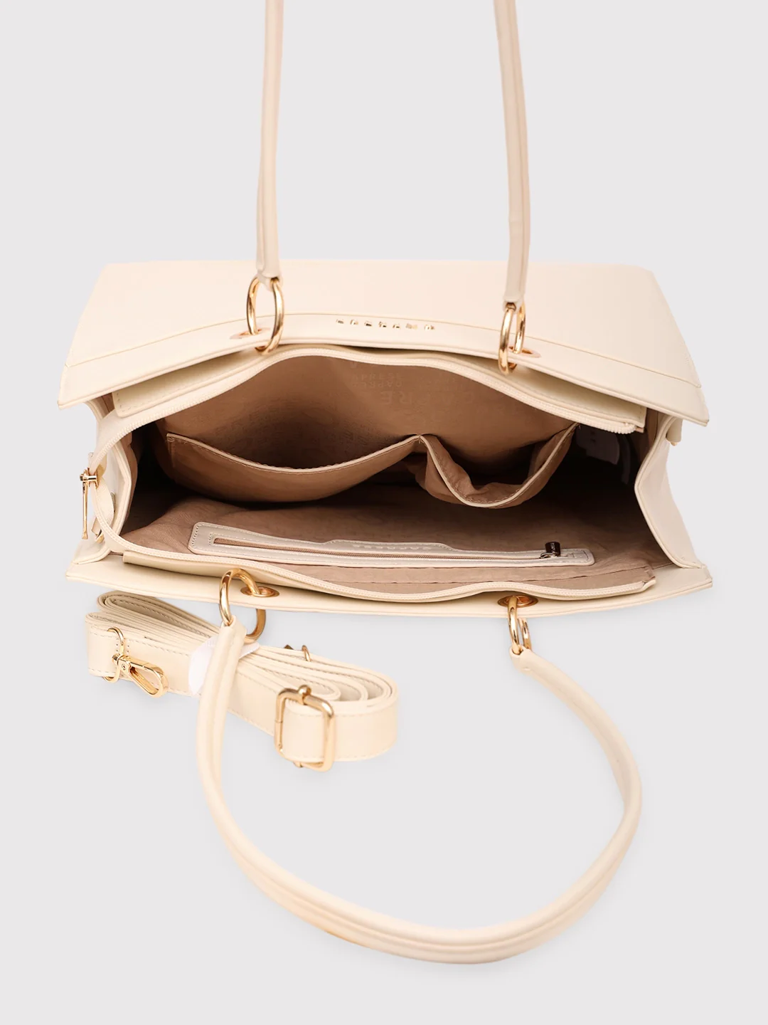 Caprese Capri Large Beige Tote Bag - Image 8