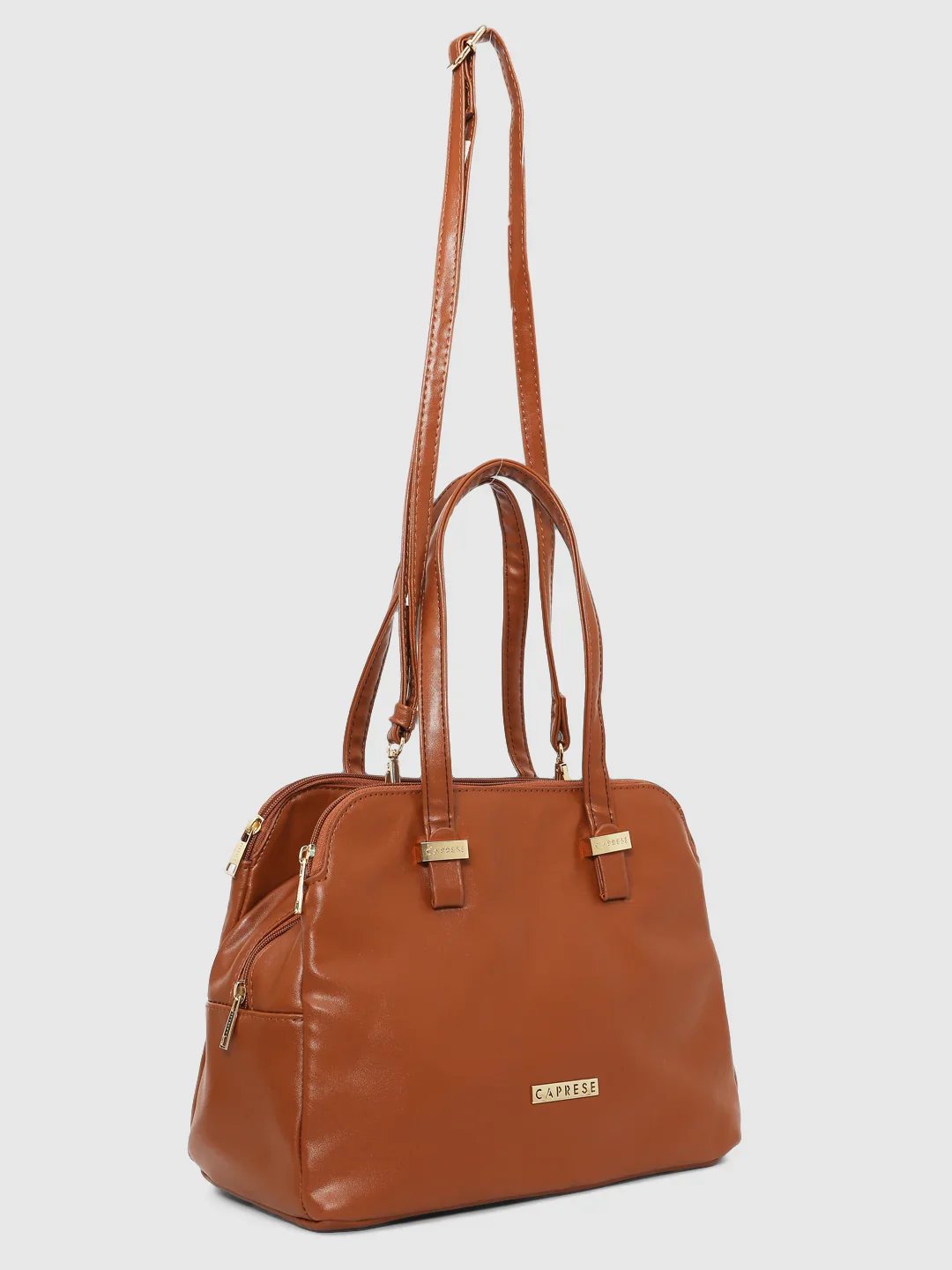 Caprese Carrie Medium Brown Satchel Bag - Image 5