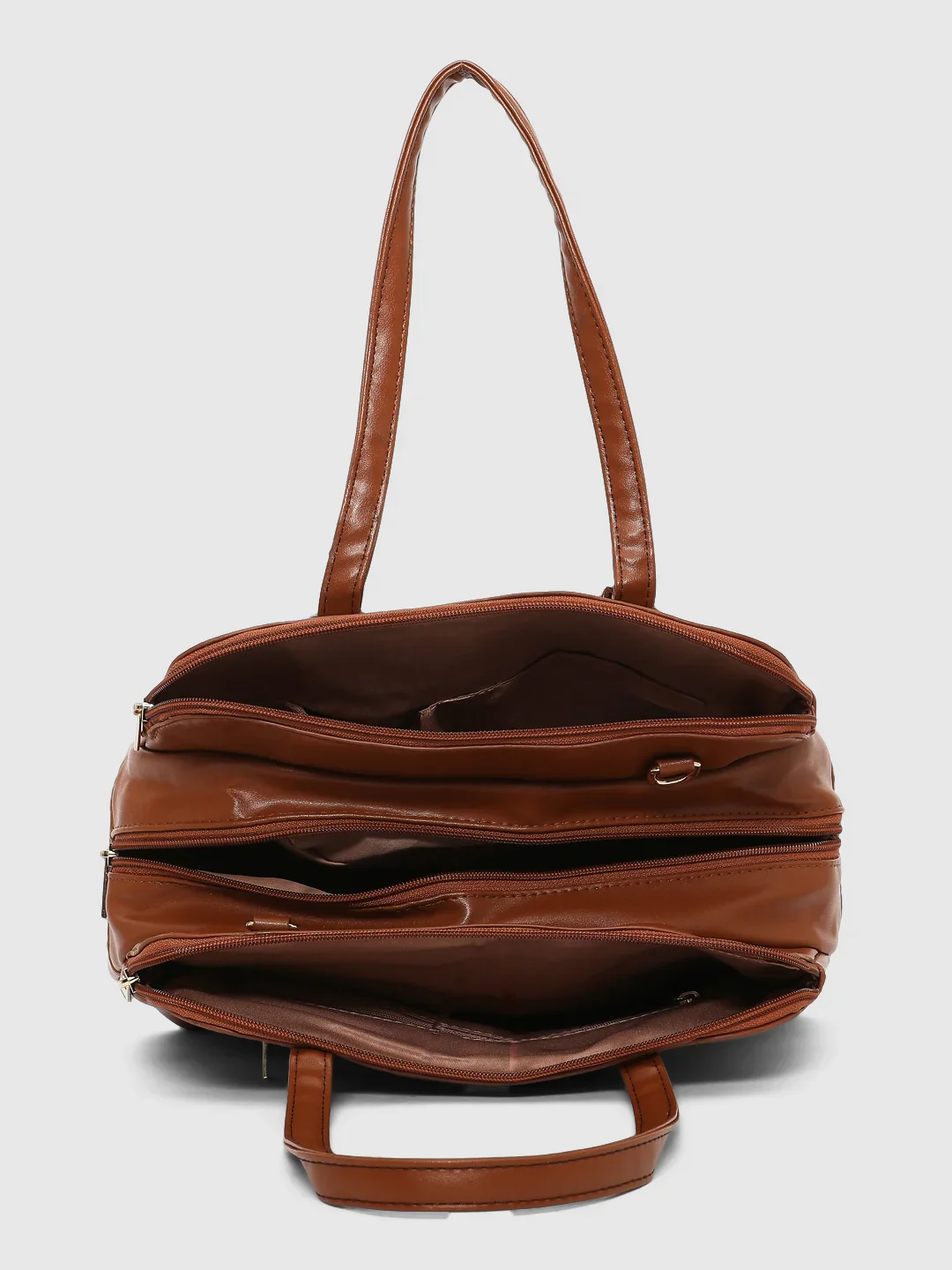 Caprese Carrie Medium Brown Satchel Bag - Image 8
