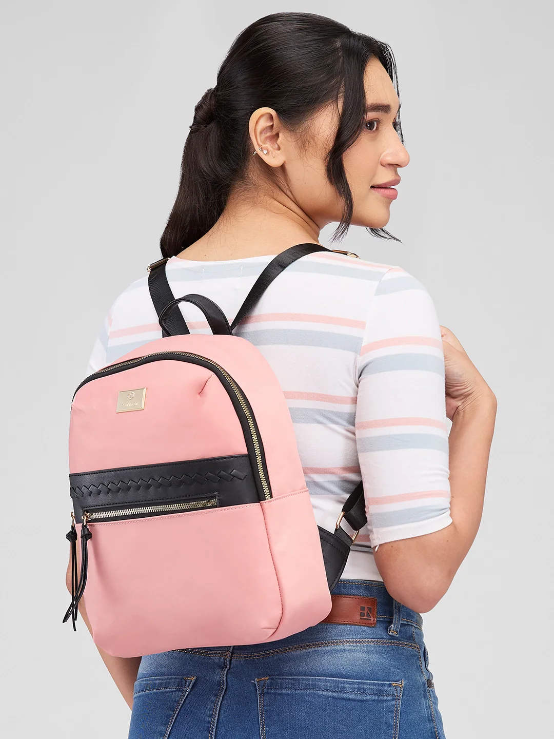 Caprese Carson Medium Pink Backpack - Image 12