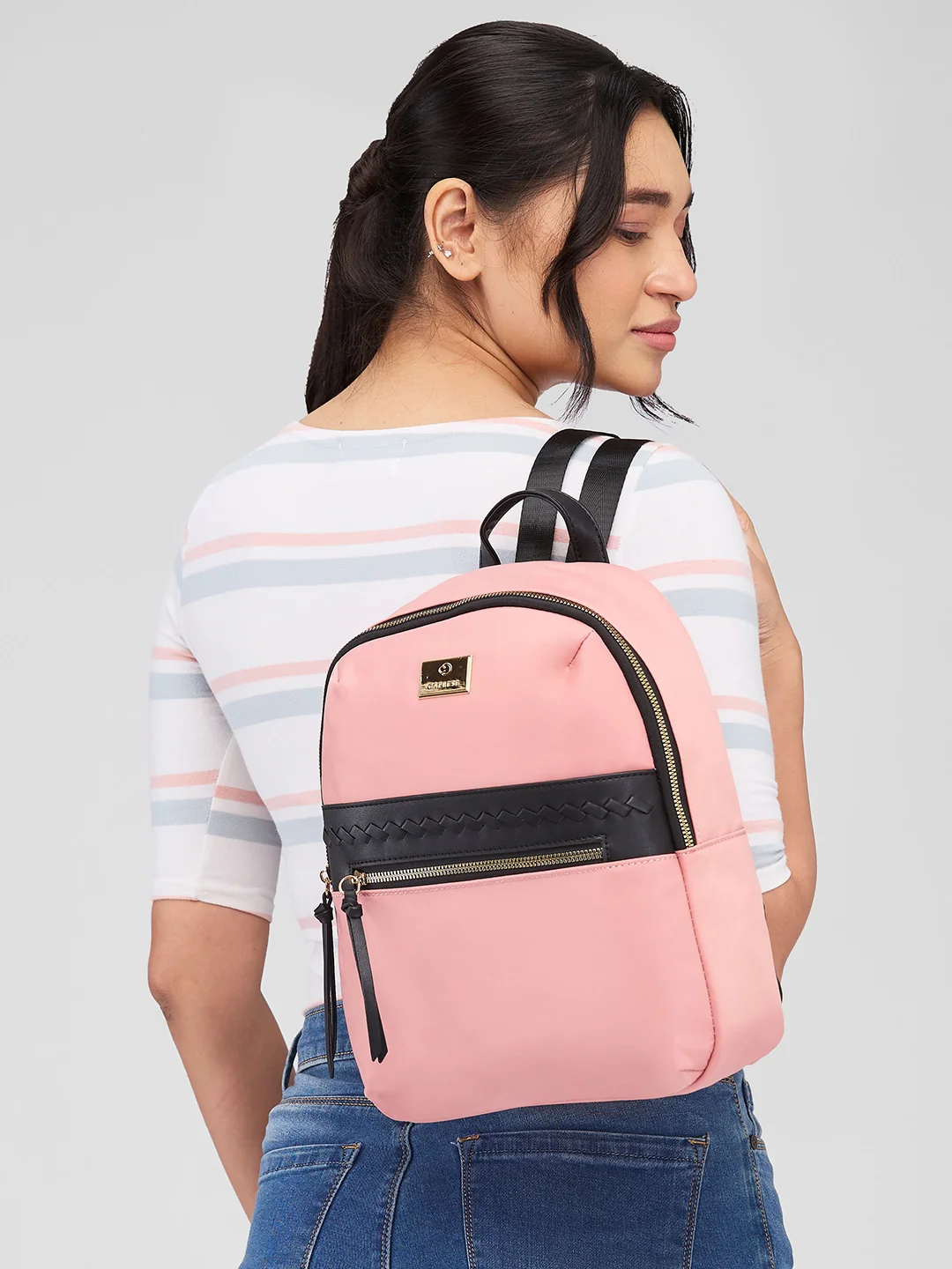 Caprese Carson Medium Pink Backpack - Image 2
