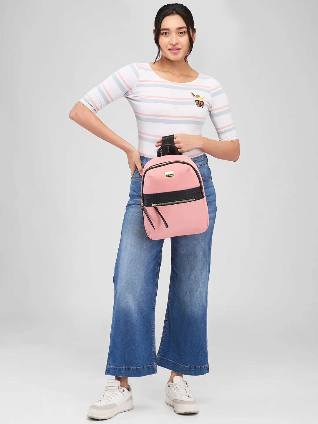 Caprese Carson Medium Pink Backpack - Image 3