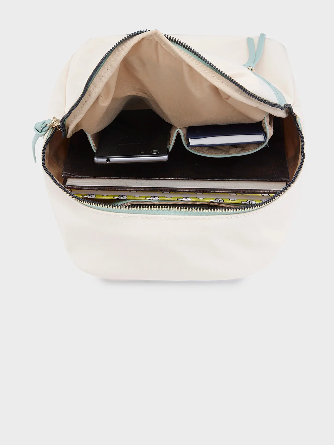Caprese Carson Medium White Backpack - Image 9