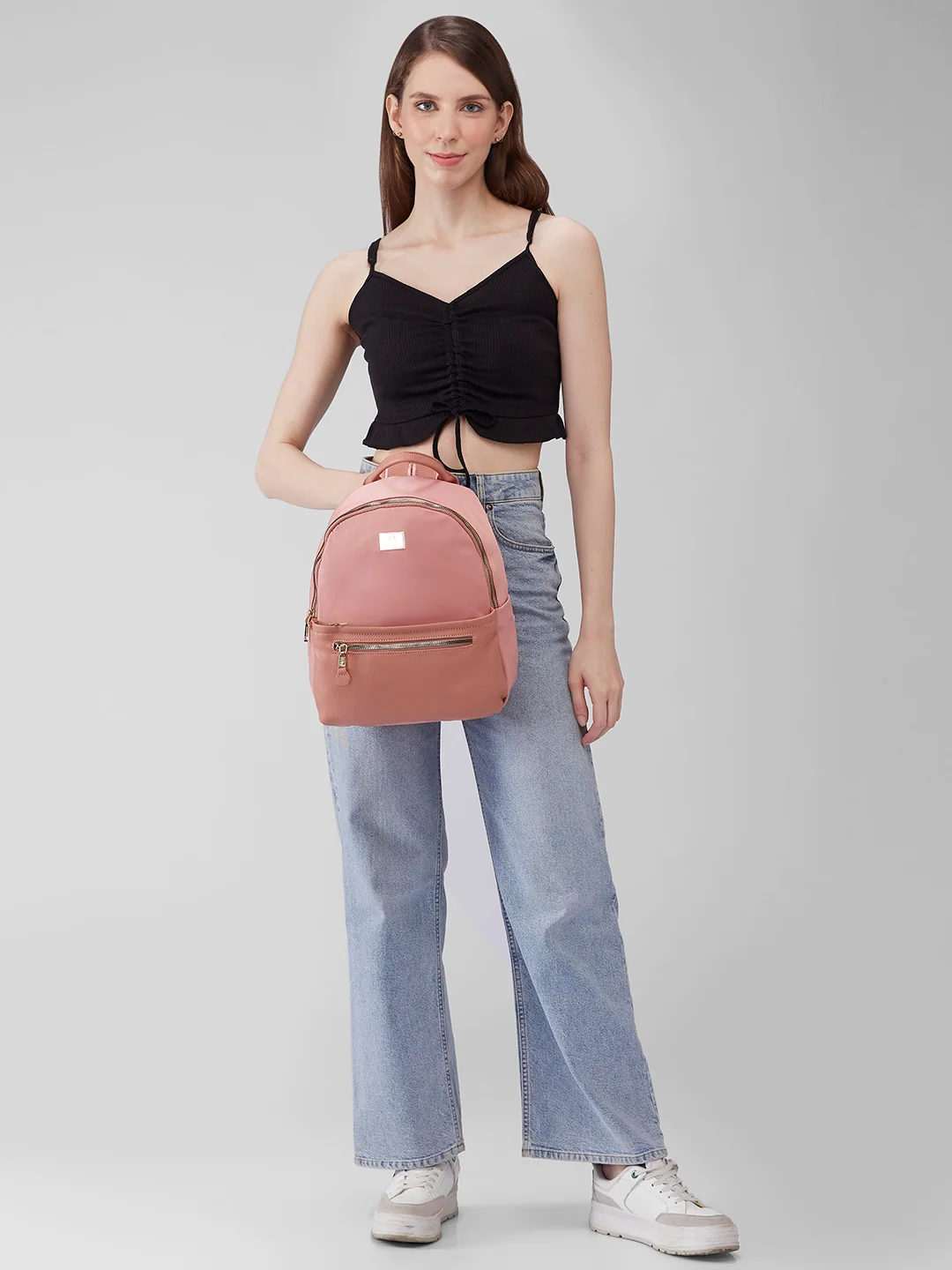 Caprese Casper Medium Pink Casual Backpack - Image 2