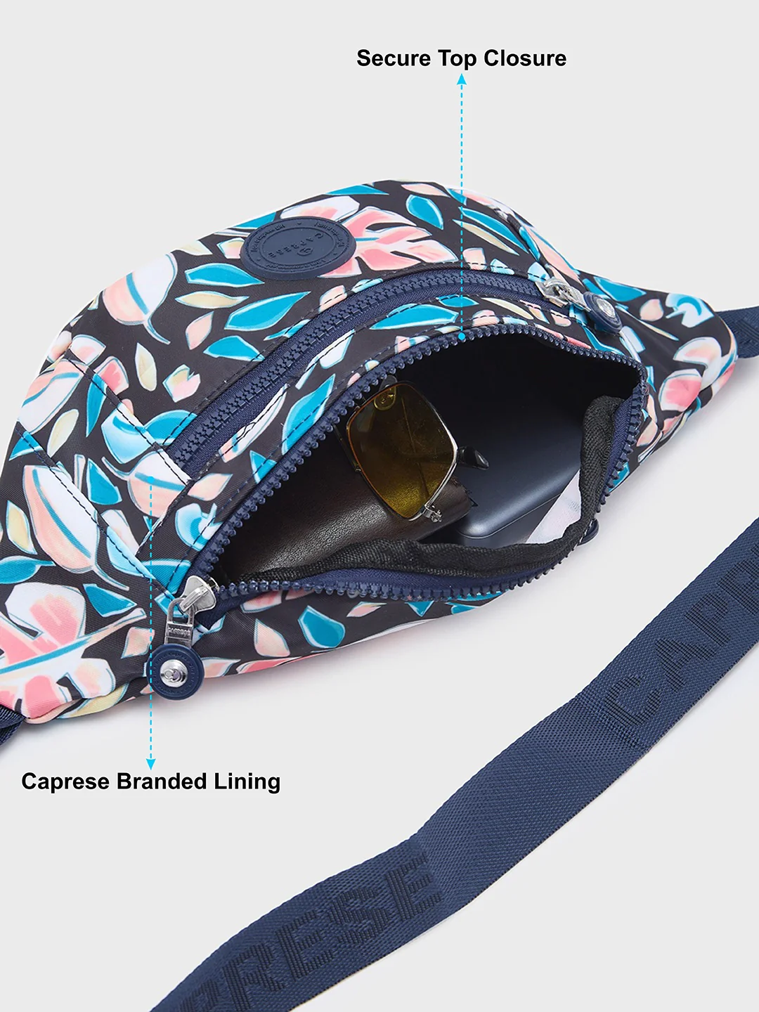 Caprese Celia Medium Black Fanny Pack - Image 7