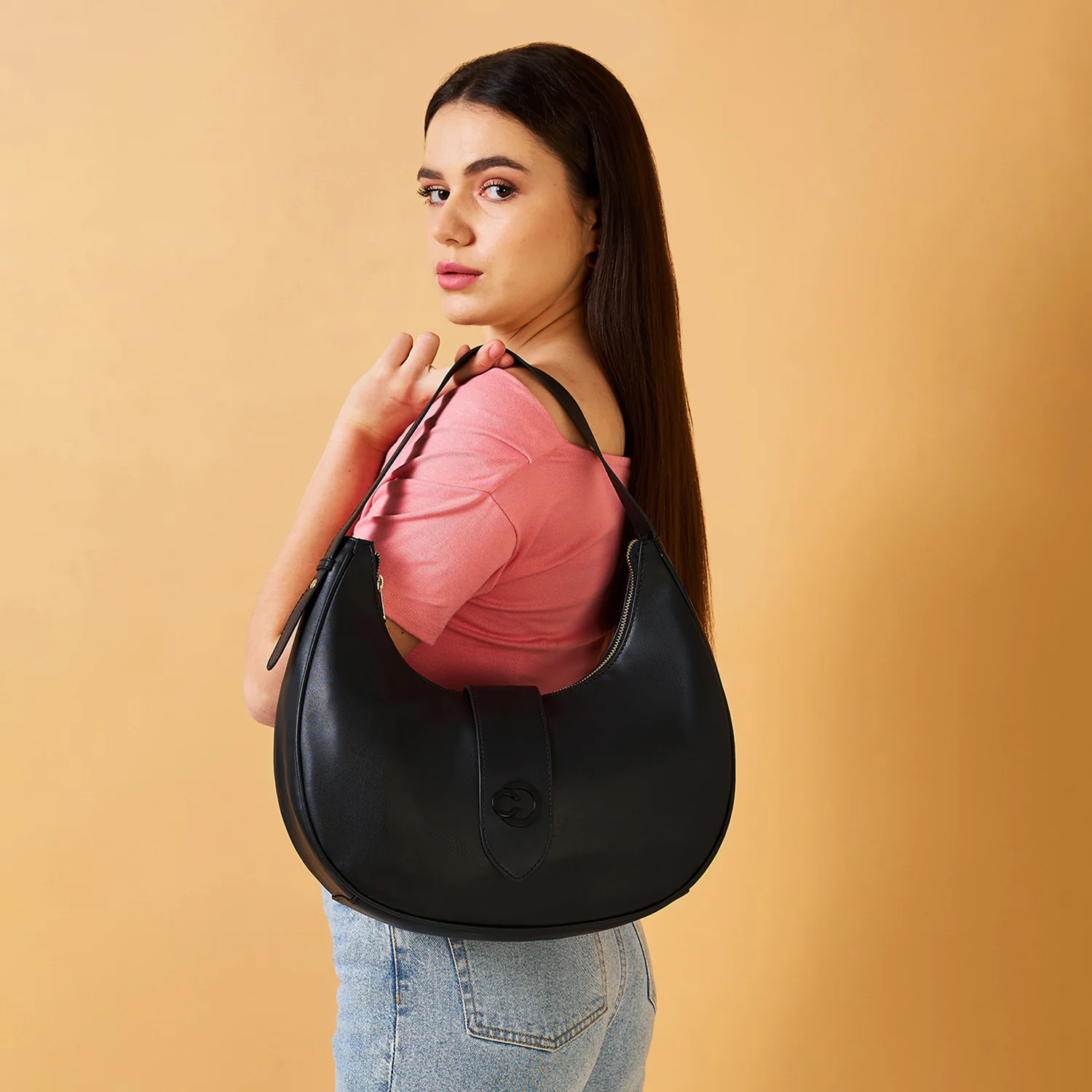 Caprese Celia Large  Black Crossbody Bag - Image 2
