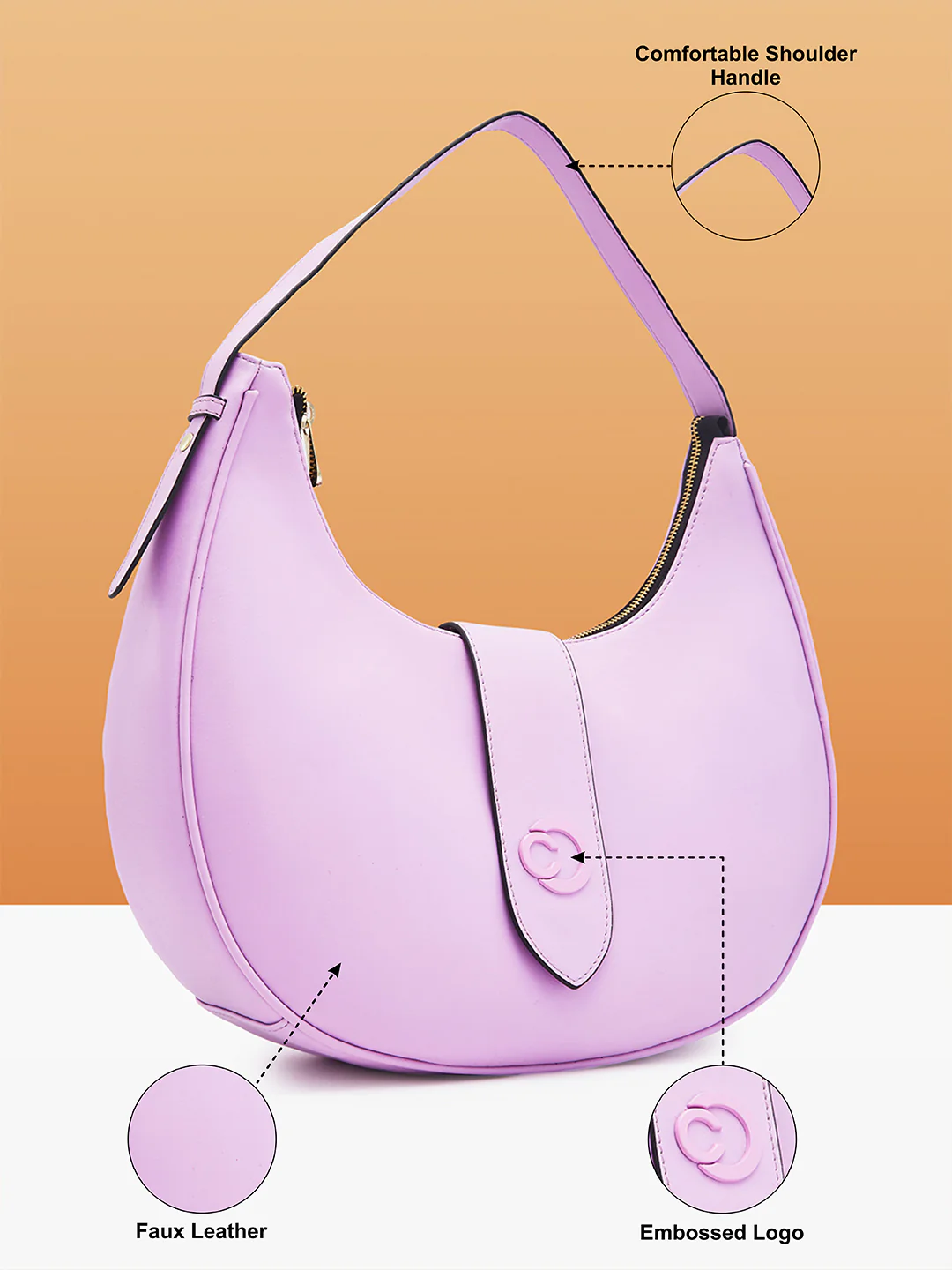 Caprese Celia Large  Mauve Hobo Bag - Image 6